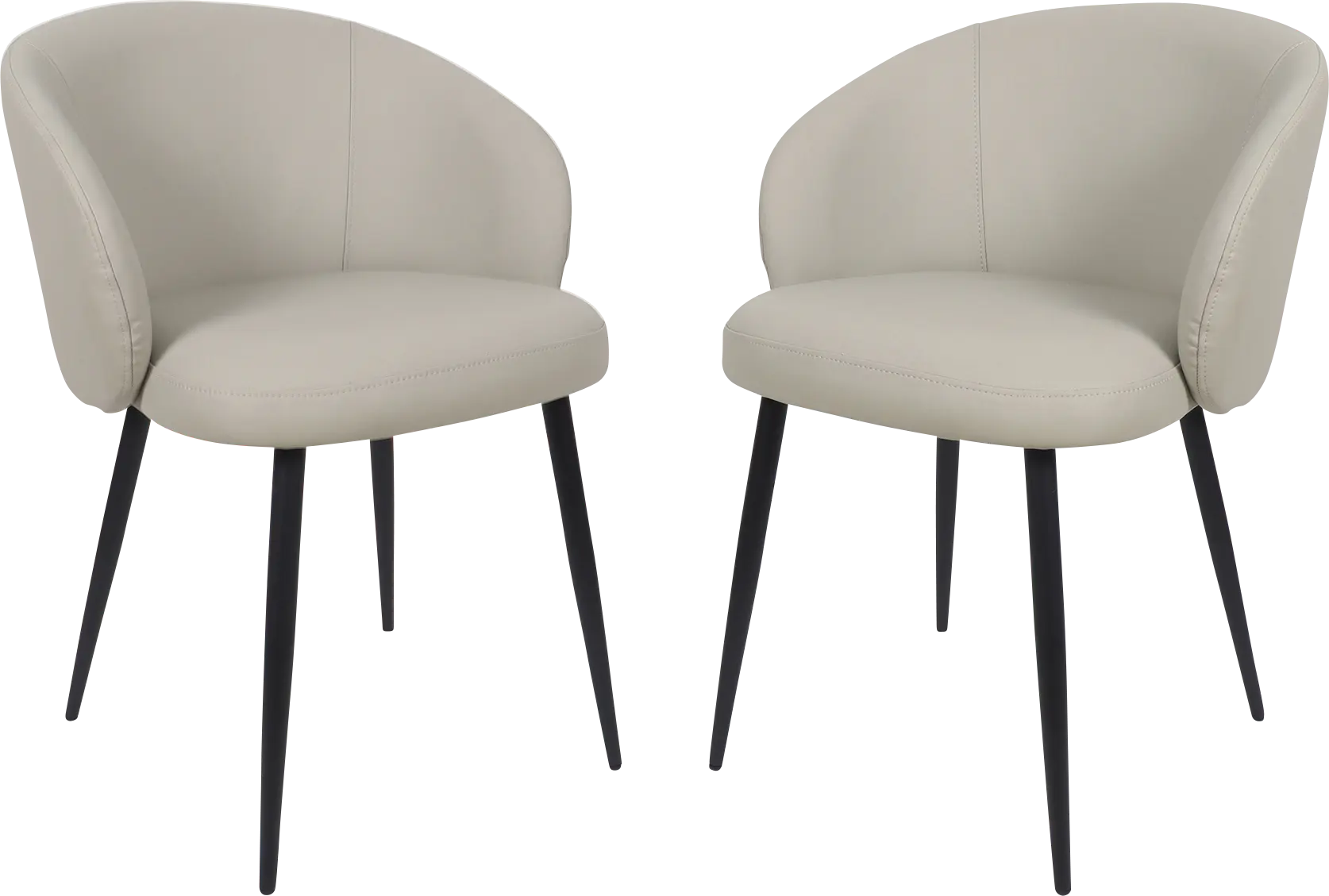 Lesah Gray Side Chair, Set of 2