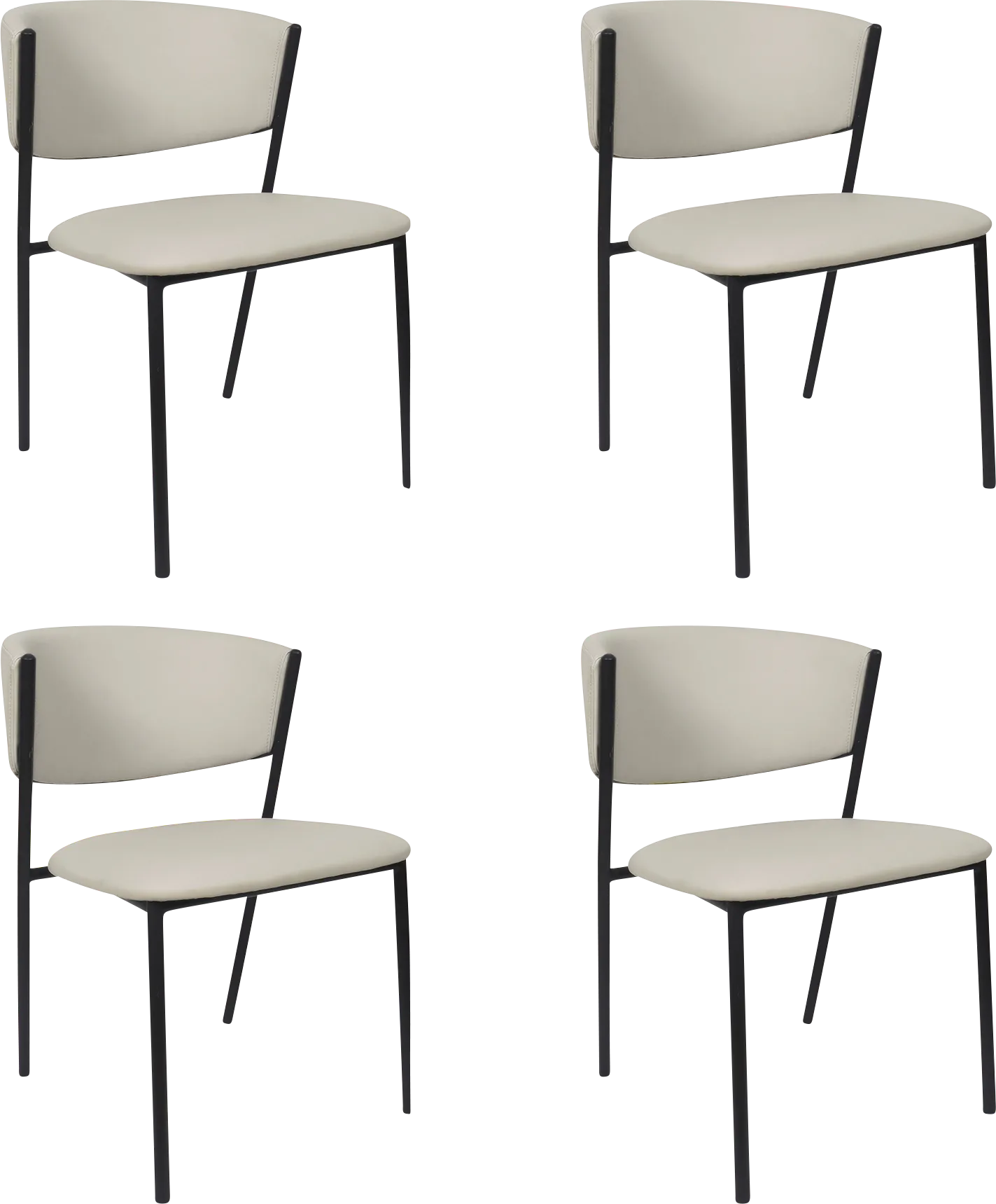 Iramse Gray Side Chair, Set of 4 - Image 1