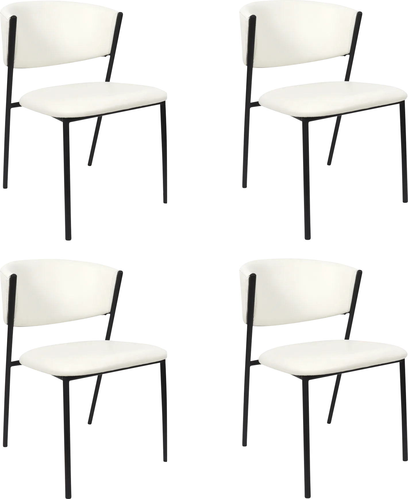 Iramse White Side Chair, Set of 4 - Image 1