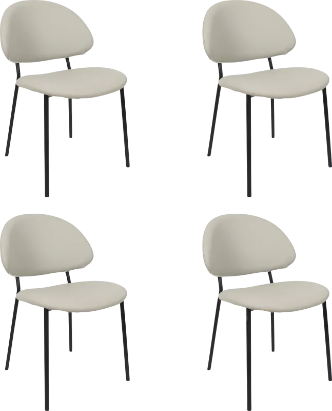 Joud Gray Side Chair, Set of 4
