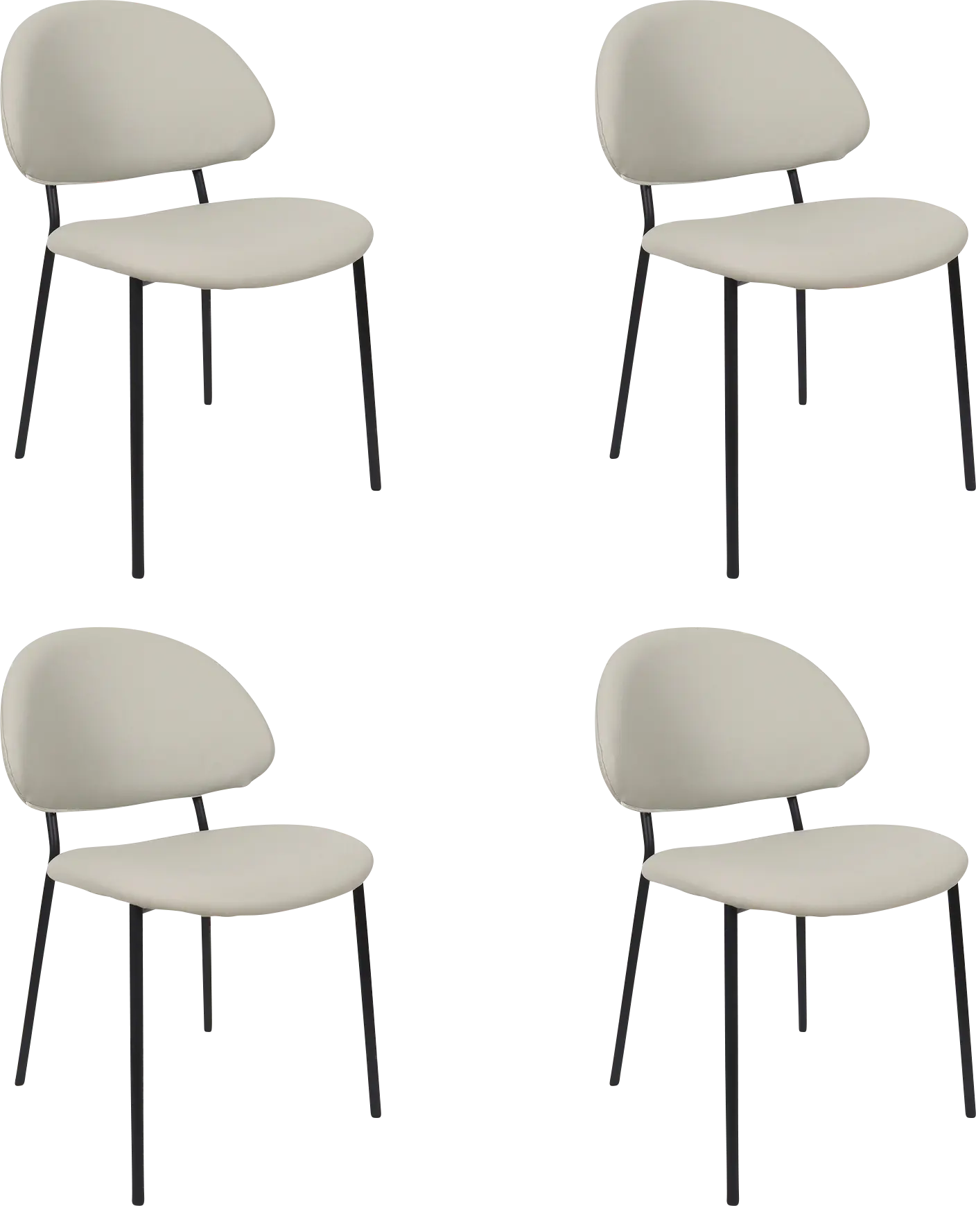 Joud Gray Side Chair, Set of 4
