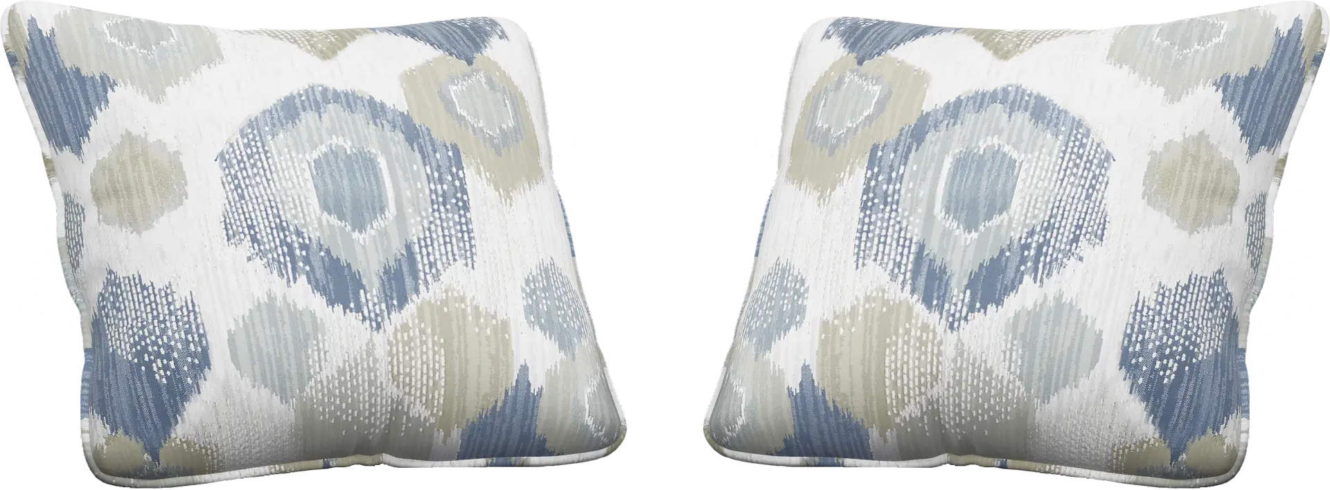 Beachside Walk Blue Accent Pillows (Set of 2)