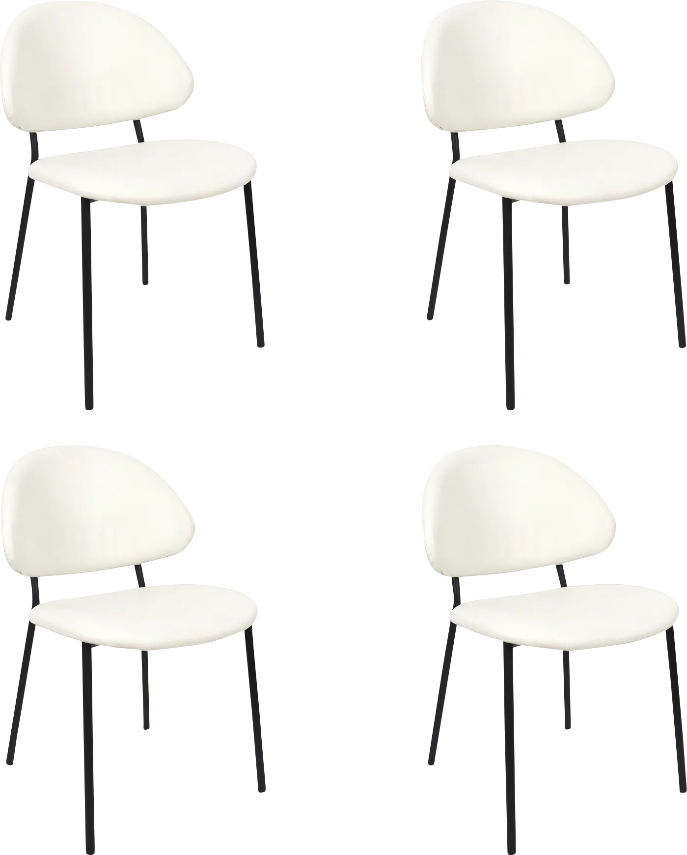 Joud White Side Chair, Set of 4 - Image 1