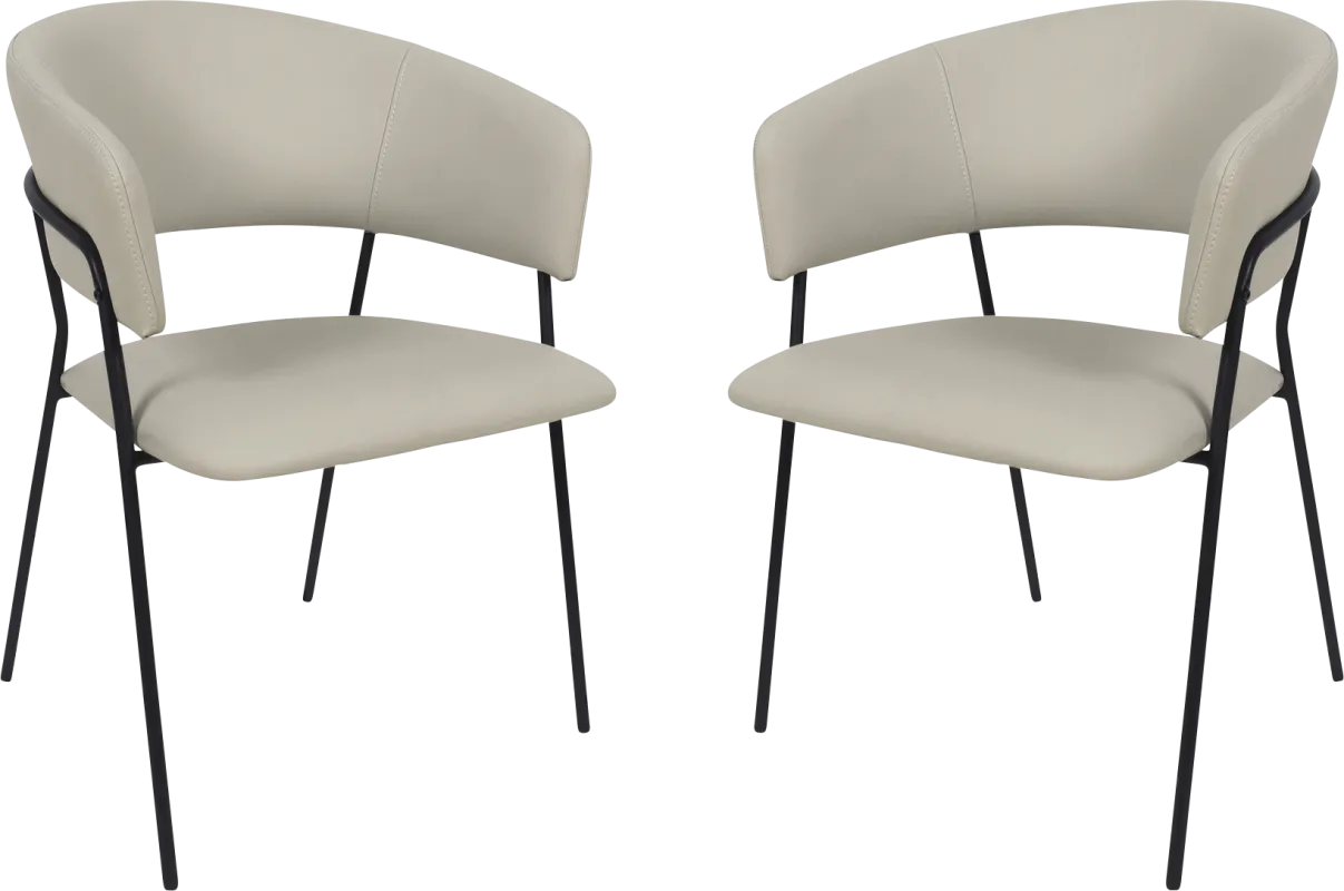 Nadol Gray Armchair, Set of 4