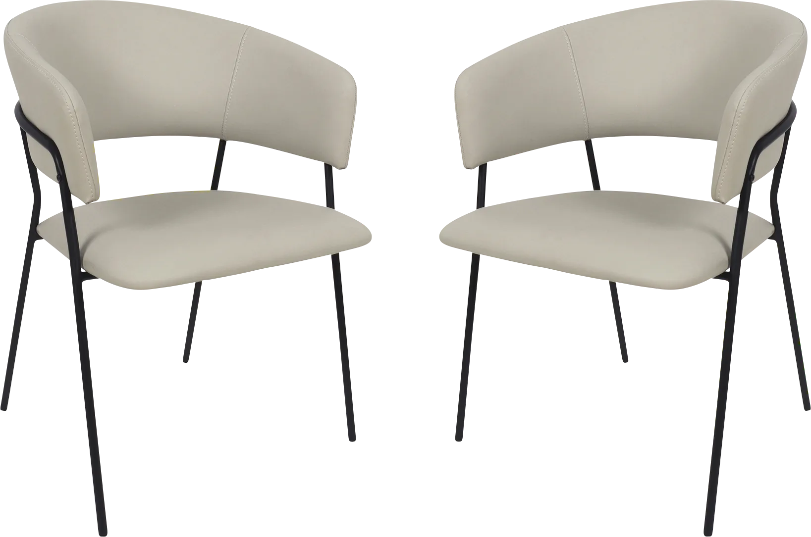 Nadol Gray Armchair, Set of 4 - Image 1