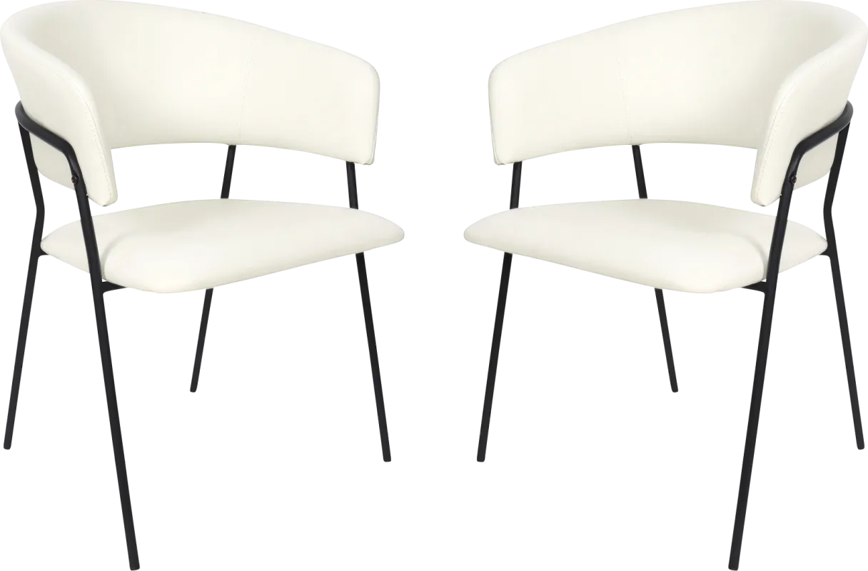 Nadol White Armchair, Set of 4