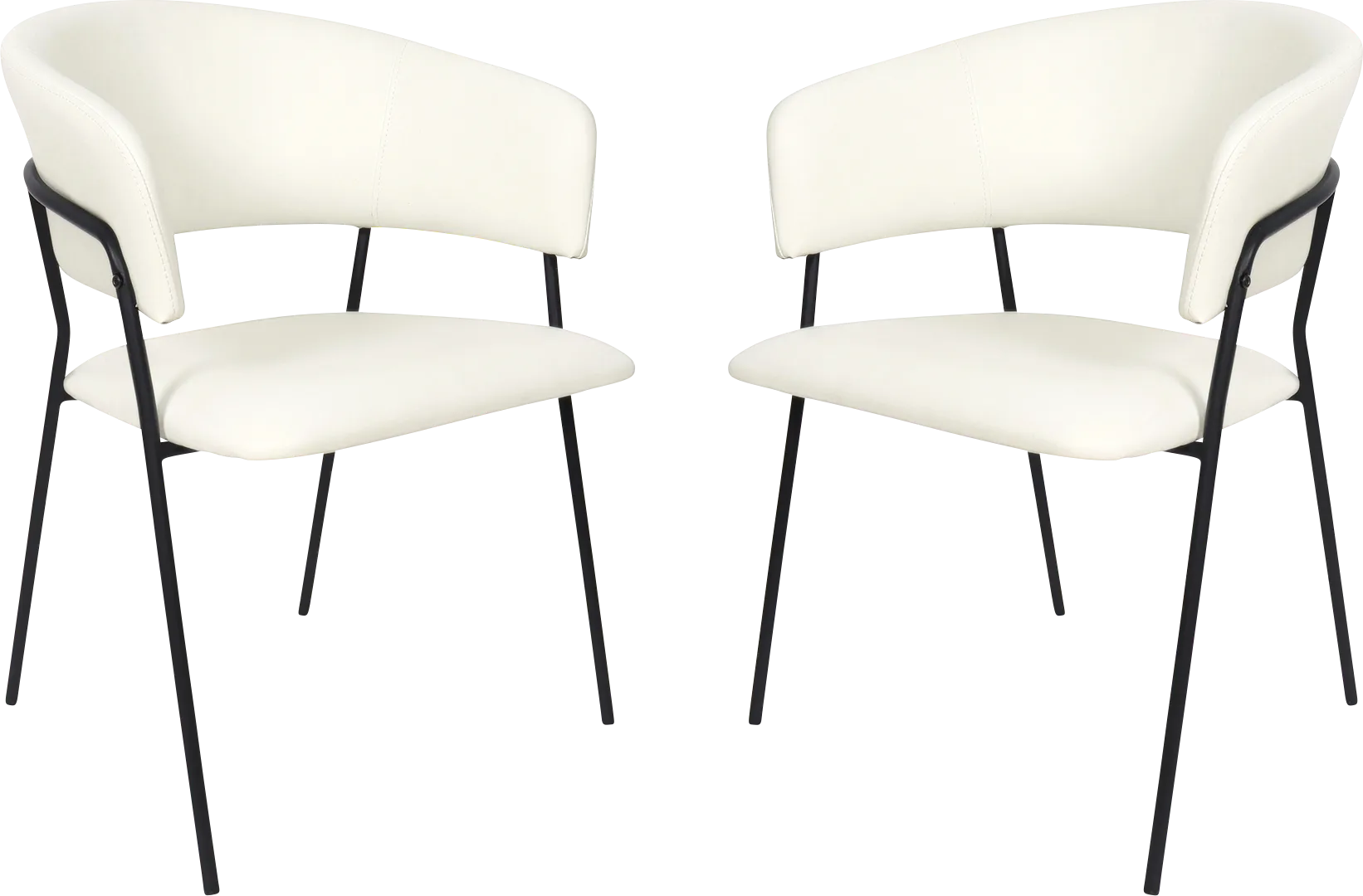 Nadol White Armchair, Set of 4 - Image 1