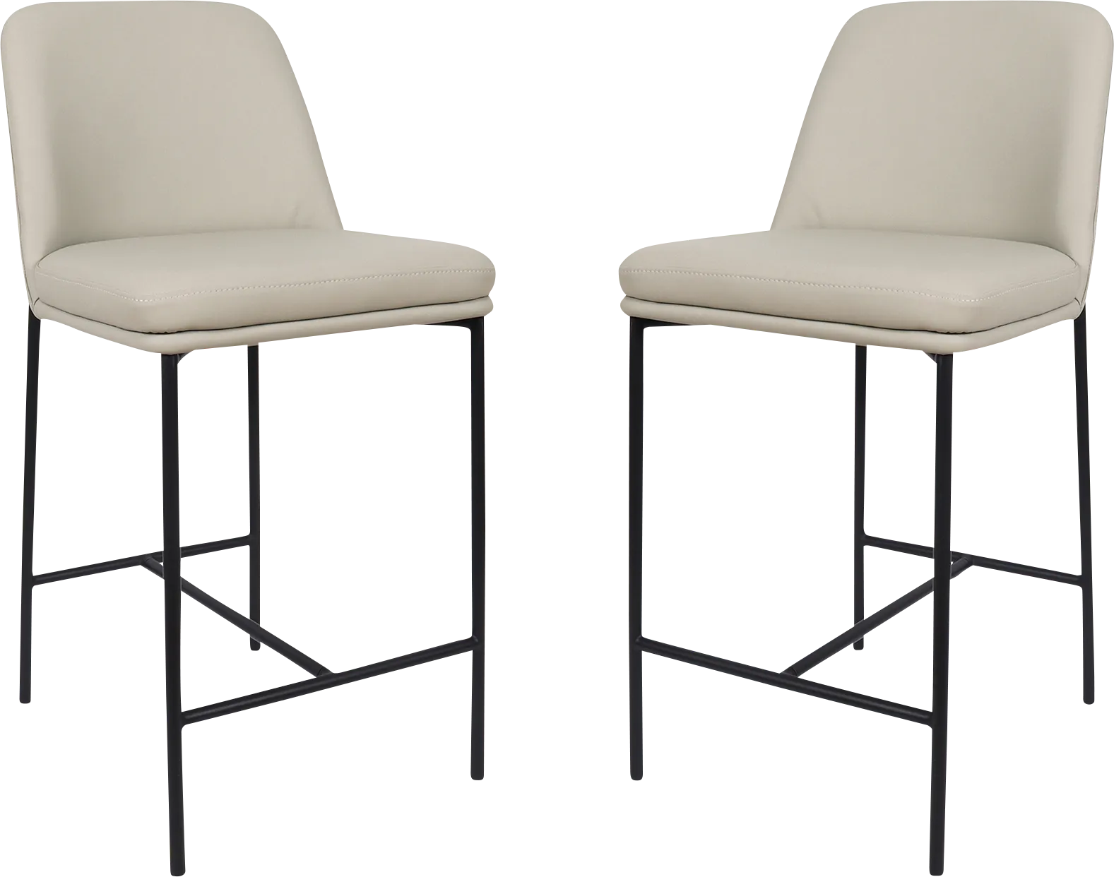 Nasli Gray Counter Stool, Set of 2 - Image 1