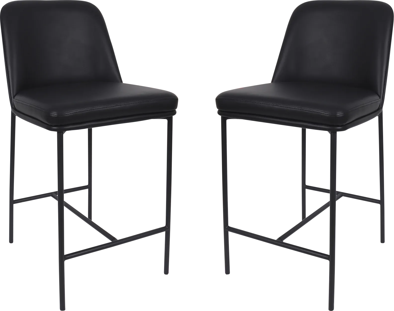 Nasli Black Counter Stool, Set of 2 - Image 1