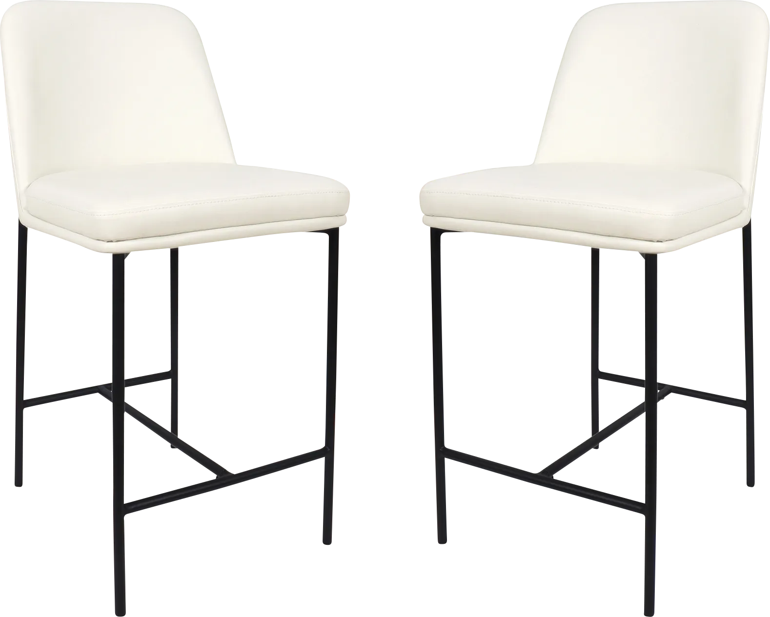 Nasli White Counter Stool, Set of 2 - Image 1