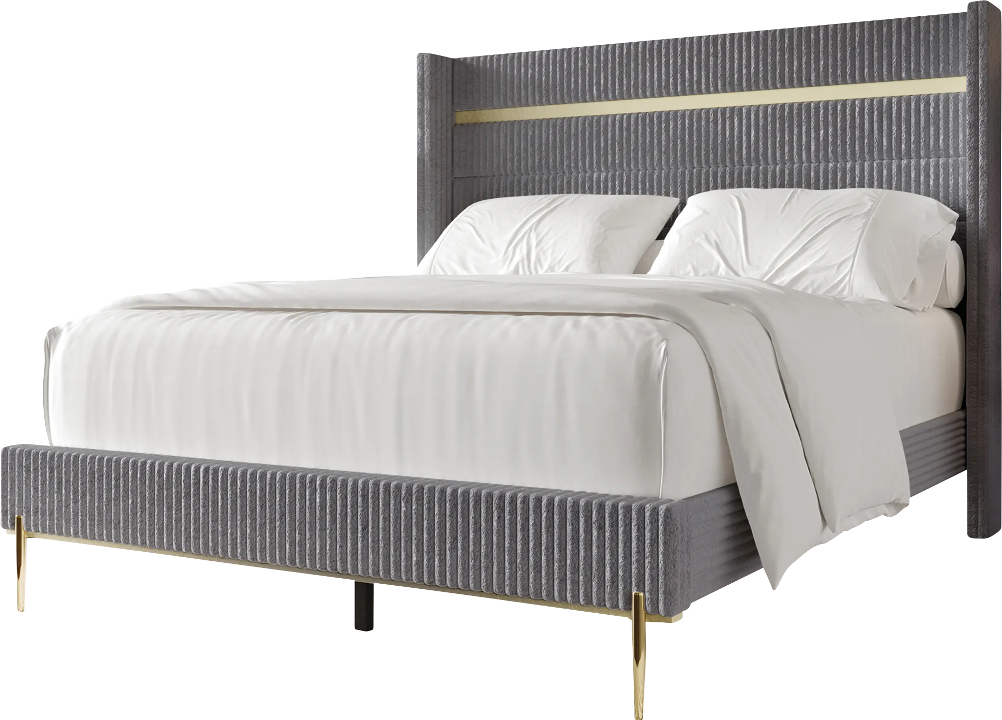 Lilypadway Gray Twin Bed - Thumbnail - Image 1