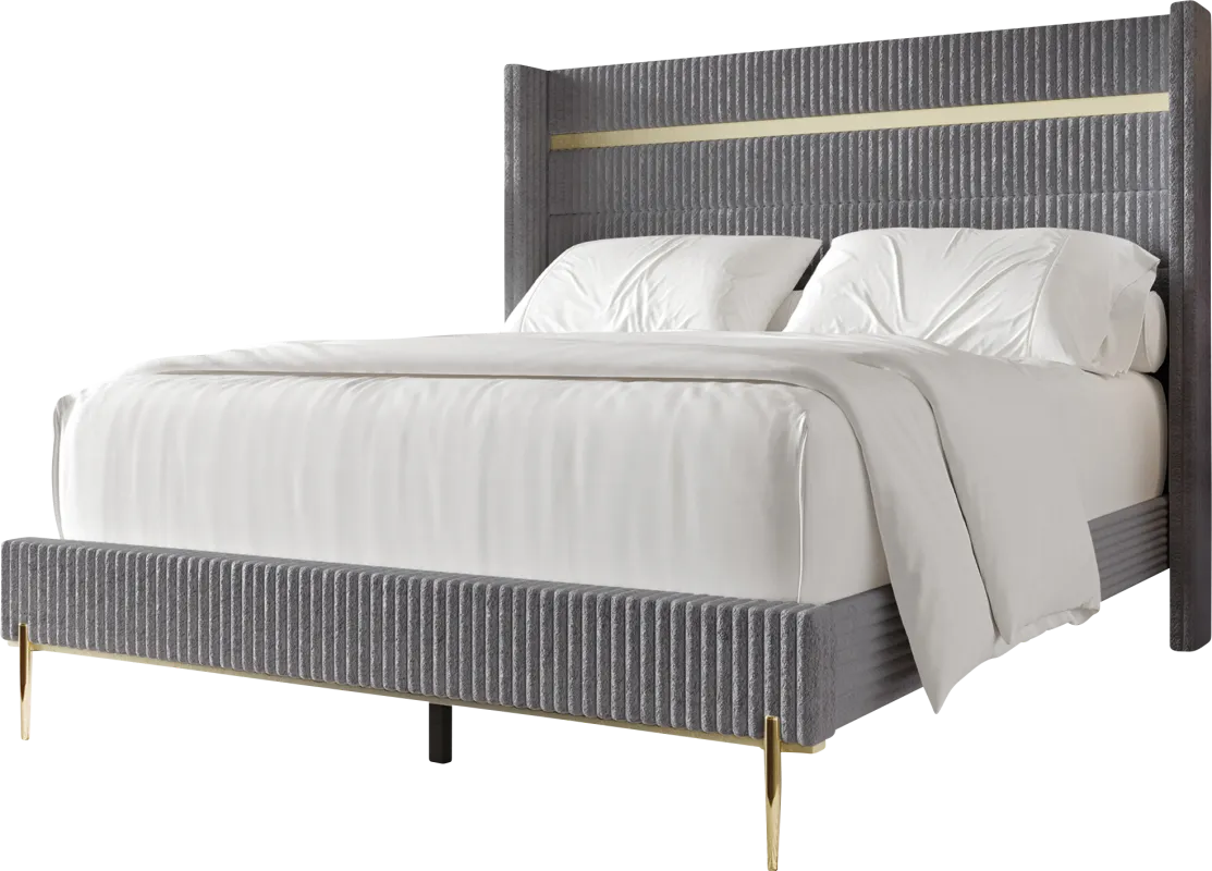 Lilypadway Gray Twin Bed