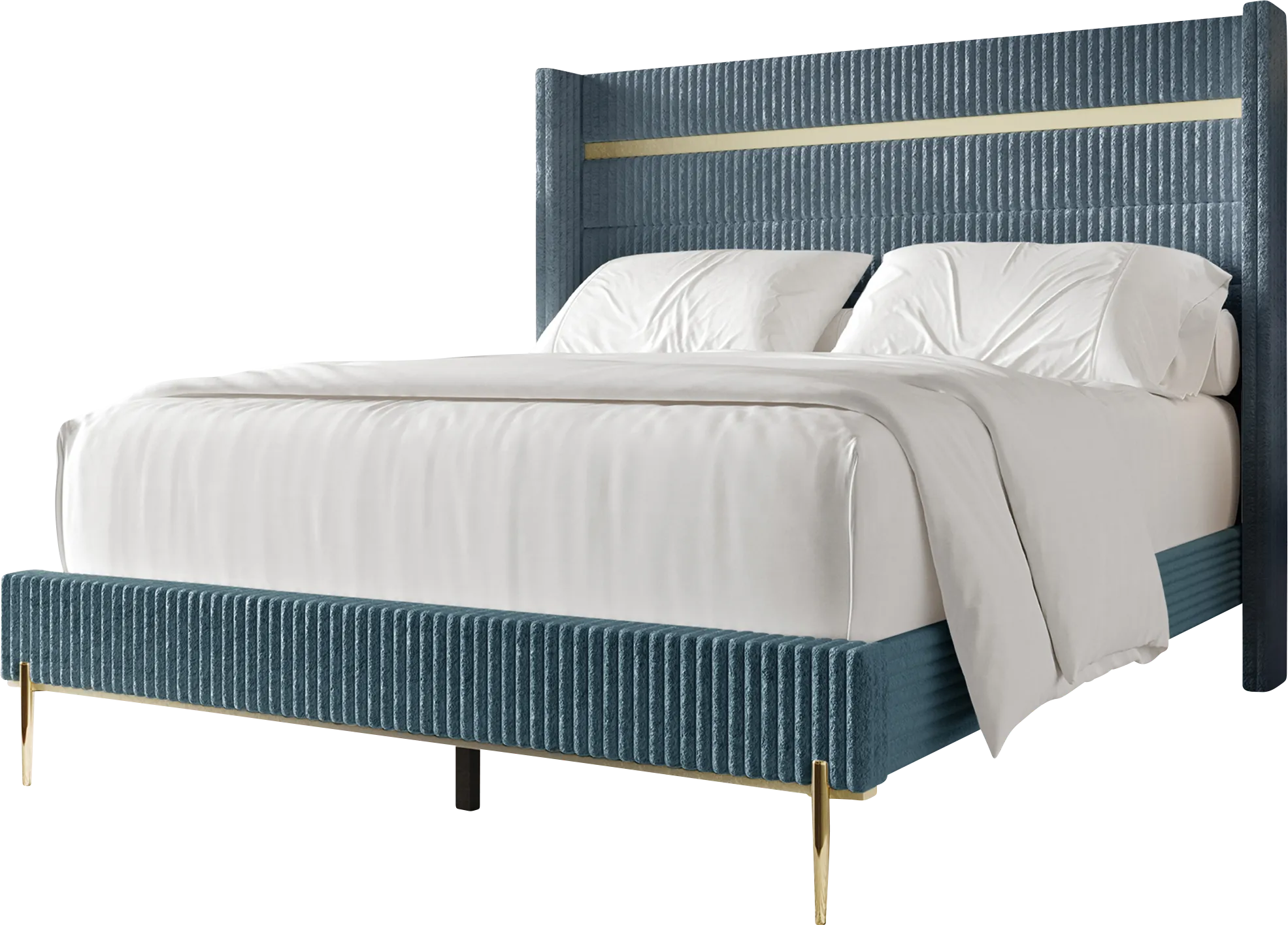 Lilypadway Blue Twin Bed - Thumbnail - Image 1