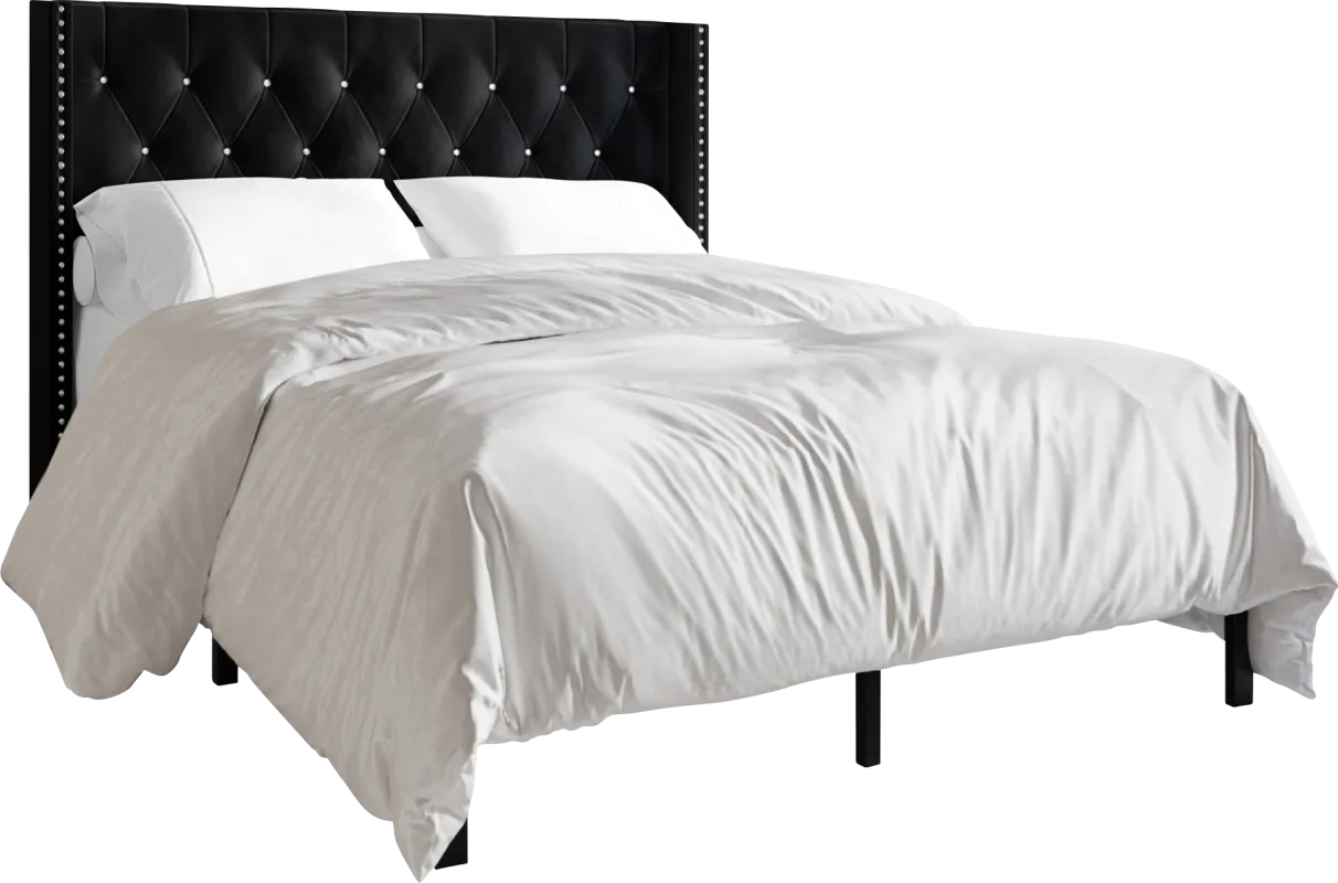 Flaxavenue Black Twin Bed