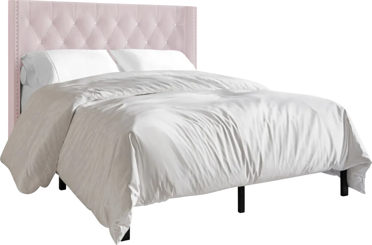 Flaxavenue Light Pink Twin Bed
