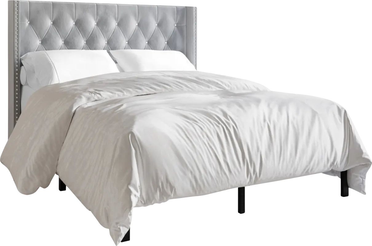 Flaxavenue Gray Twin Bed