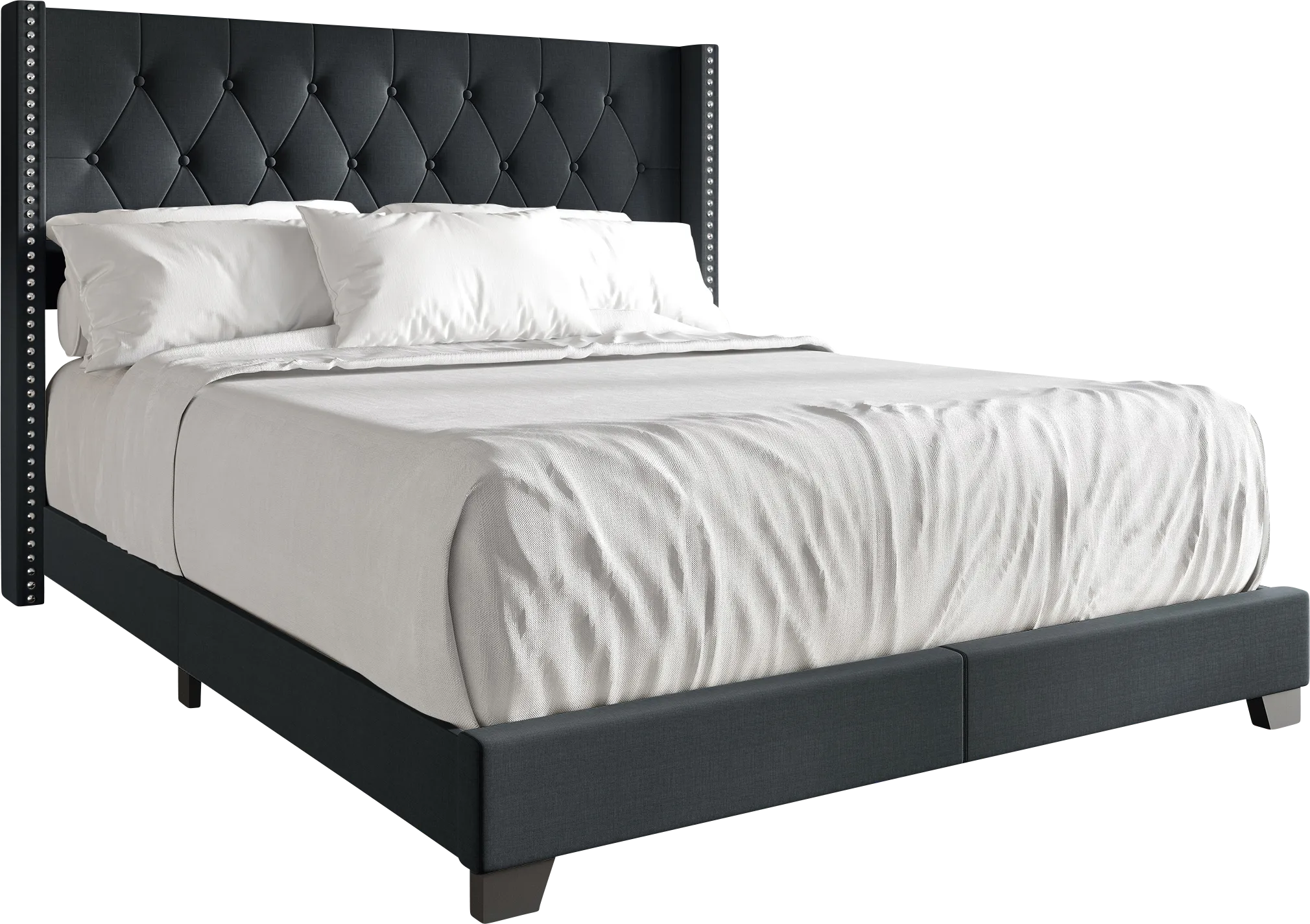 Vistalane Dark Gray Twin Bed - Thumbnail - Image 1