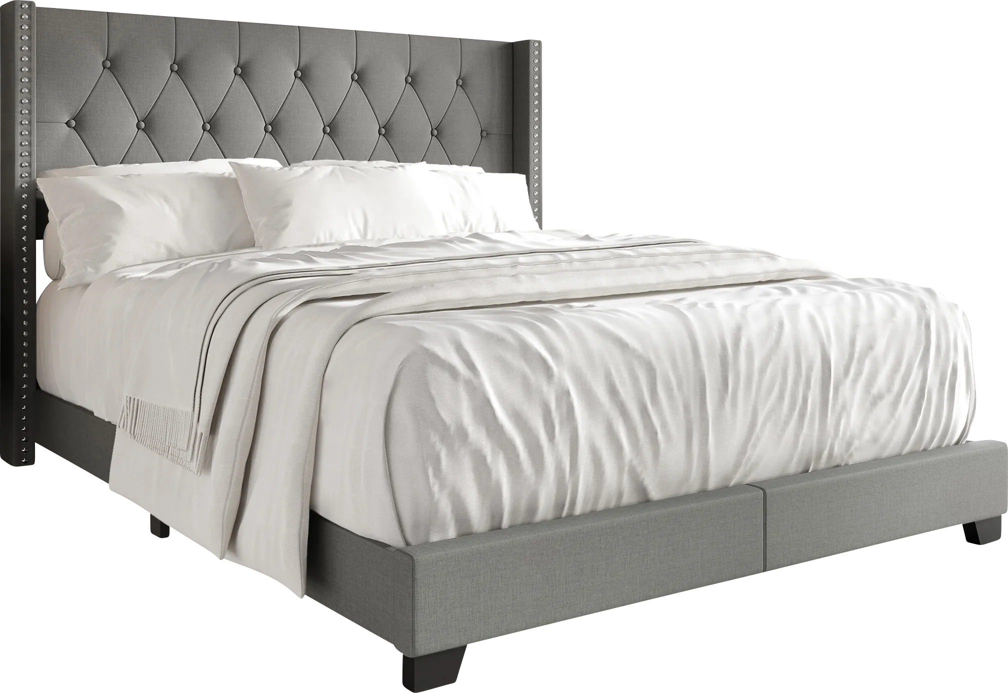 Vistalane Light Gray Twin Bed - Thumbnail - Image 1