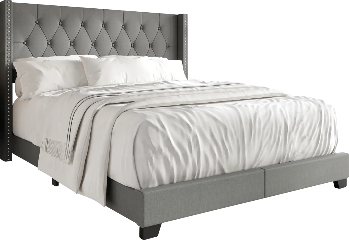 Vistalane Light Gray Twin Bed