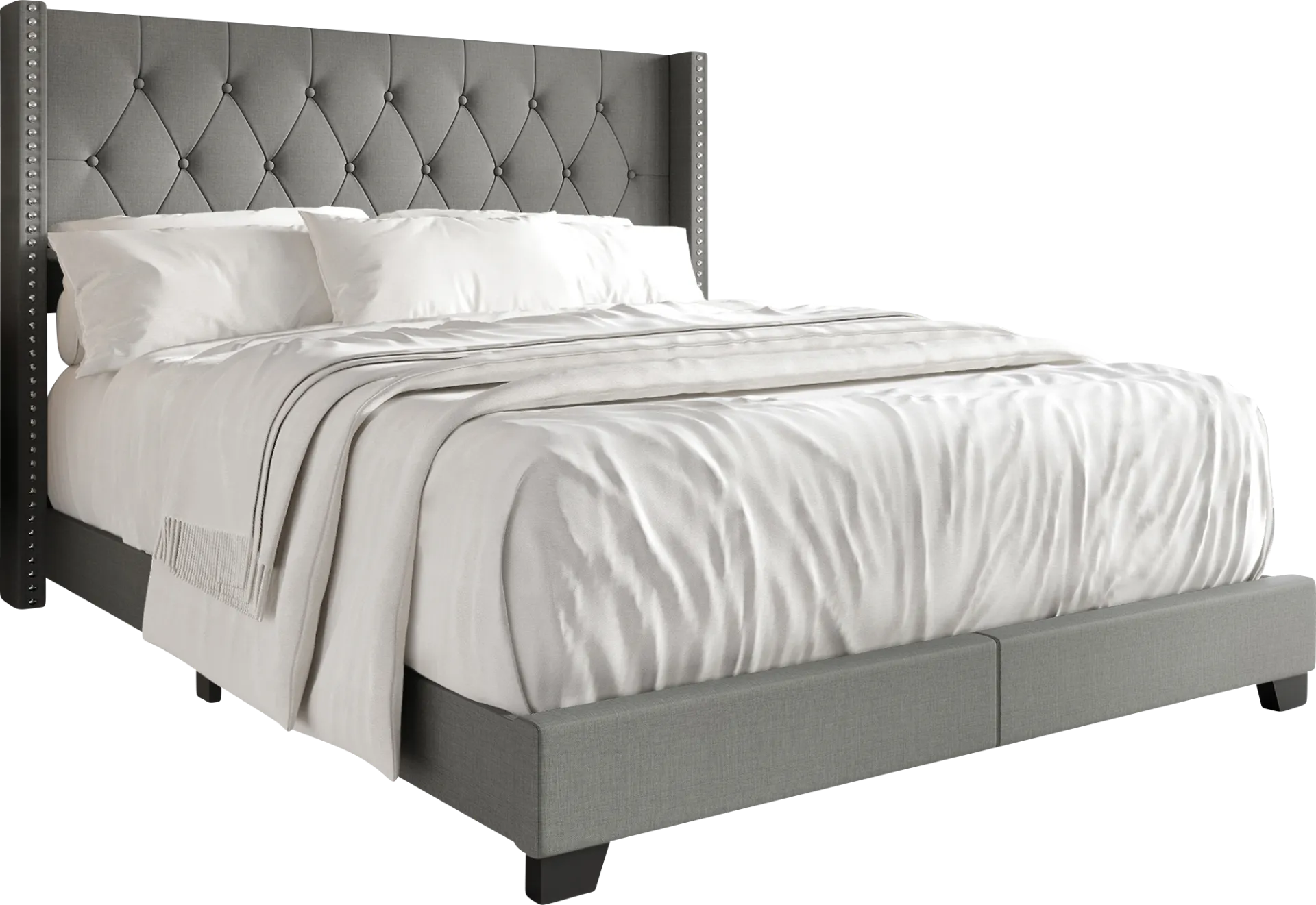Vistalane Light Gray Twin Bed - Image 1