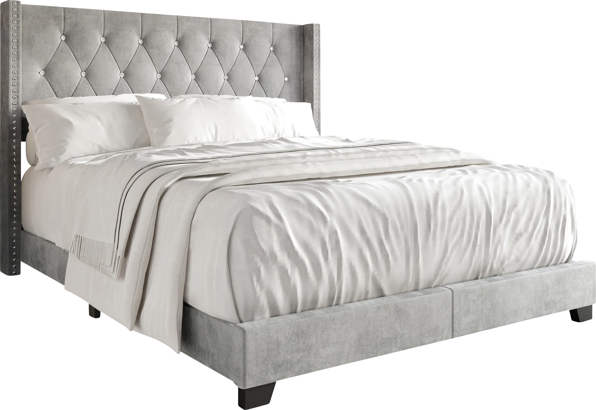 Vistalane Gray Twin Bed - Thumbnail - Image 1