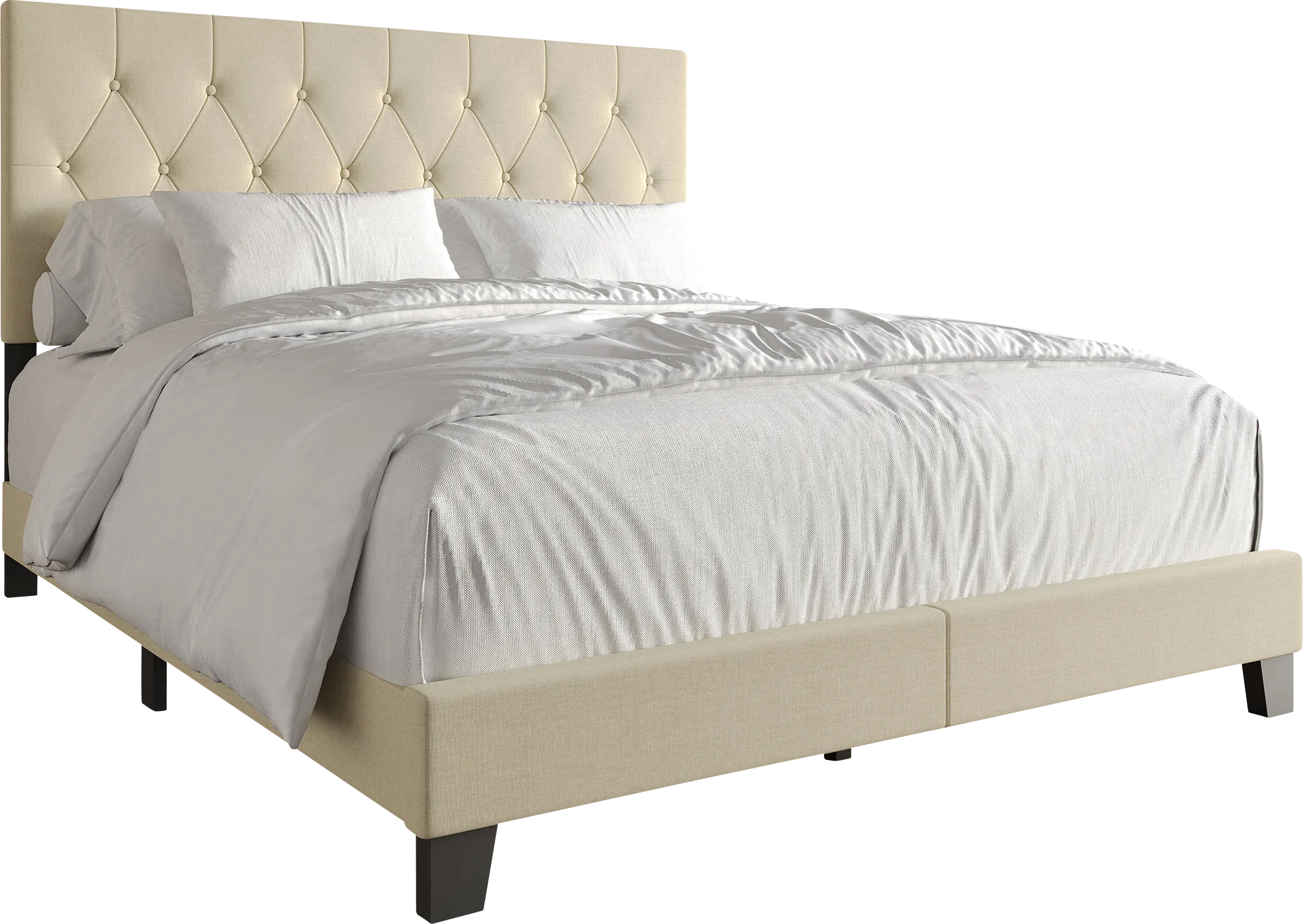 Bellane Beige Full Bed - Thumbnail - Image 1