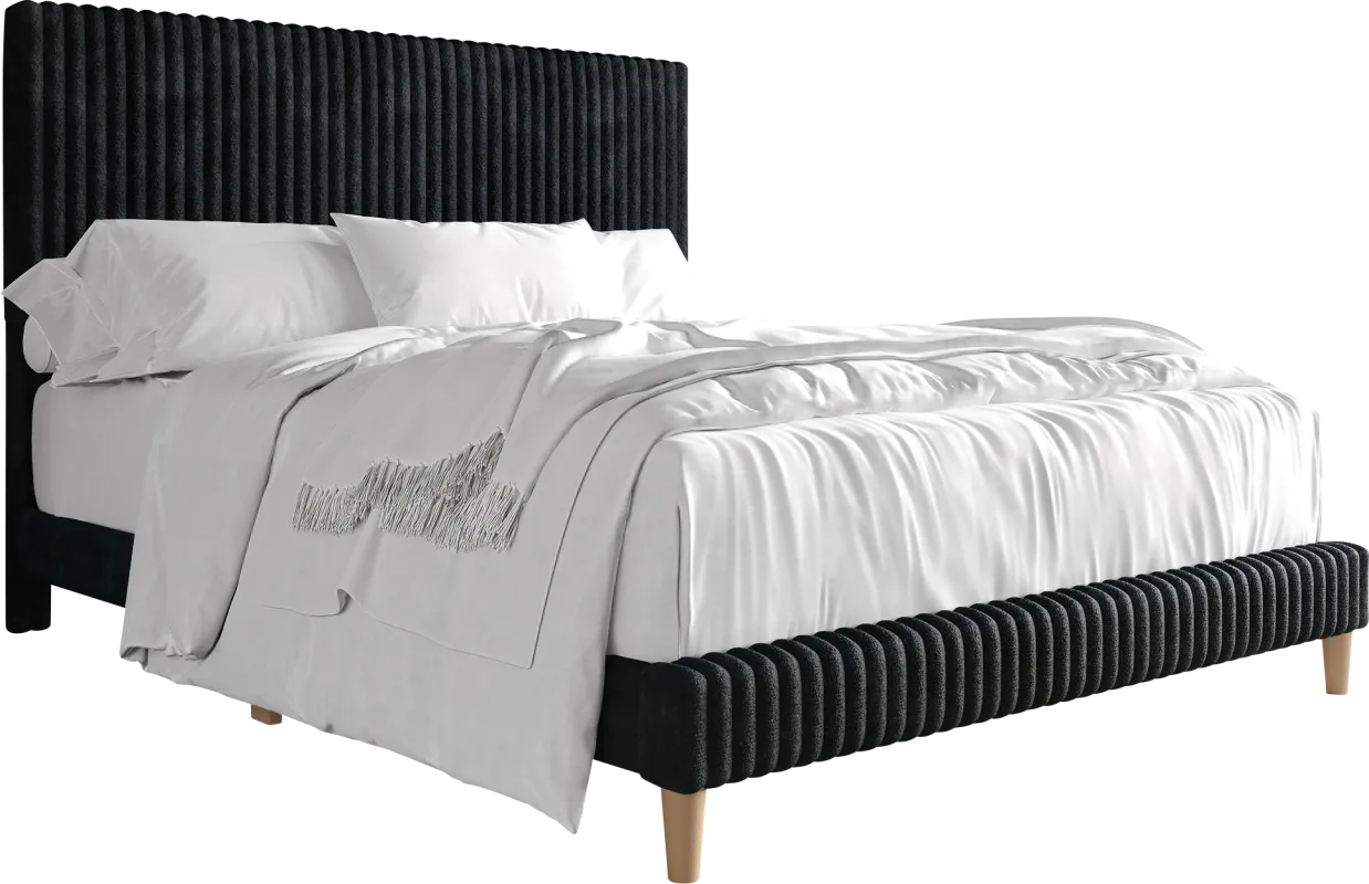 Najah Dark Gray Full Upholstered Bed