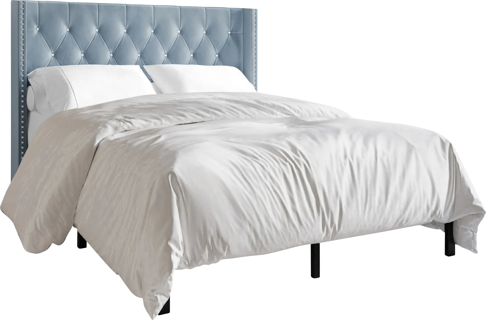 Flaxavenue Light Blue Full Bed - Thumbnail - Image 1