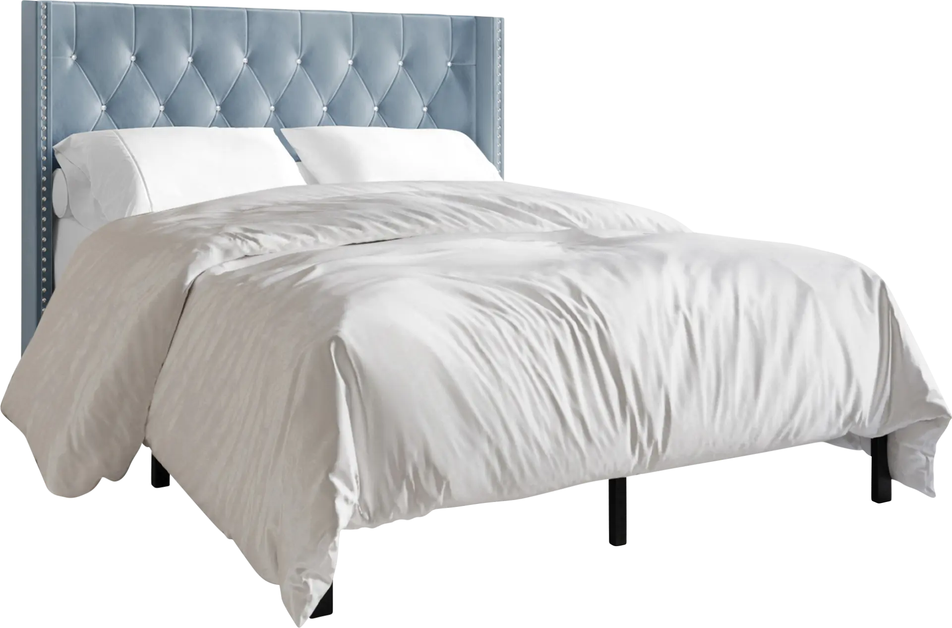 Flaxavenue Light Blue Full Bed