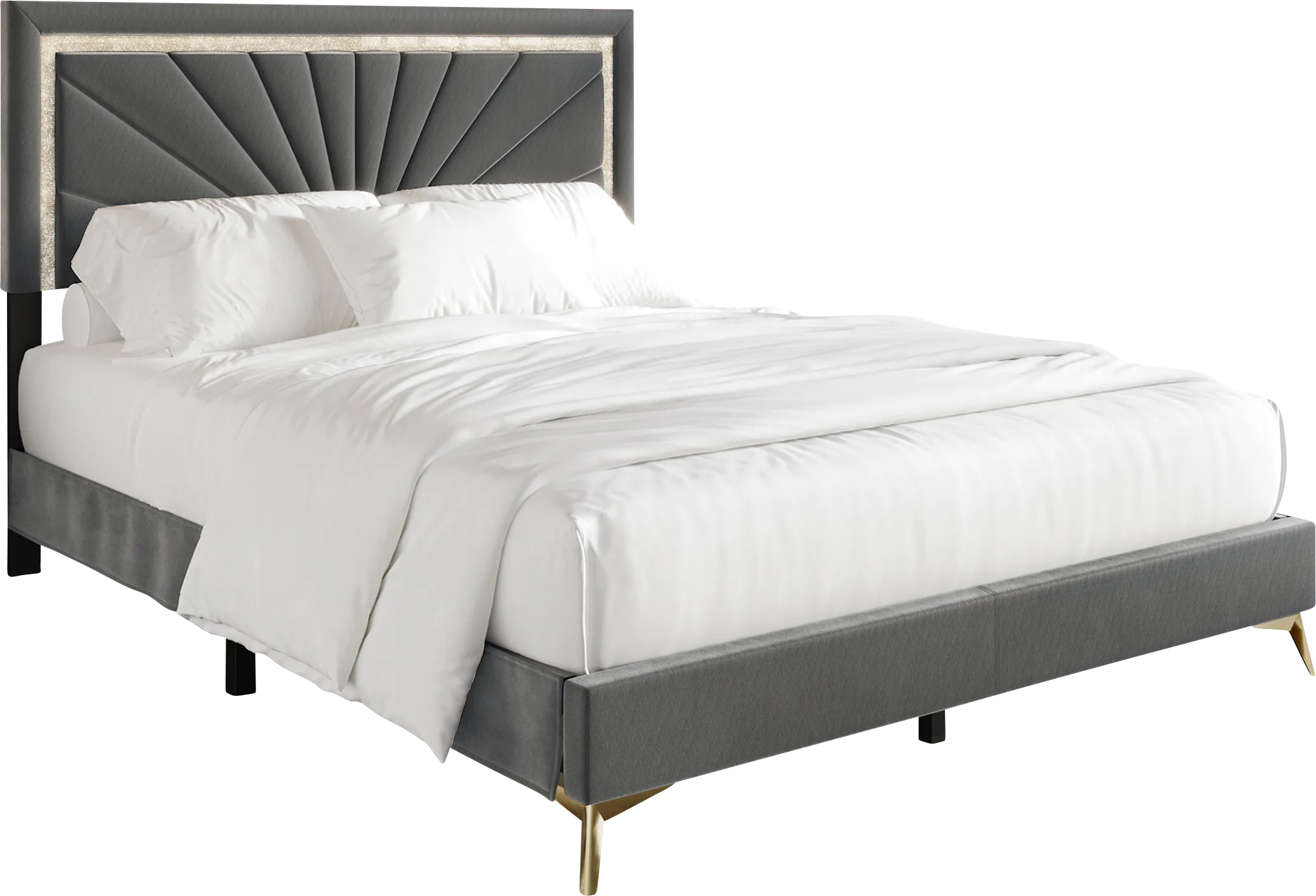 Locust Light Gray Full Bed - Thumbnail - Image 1