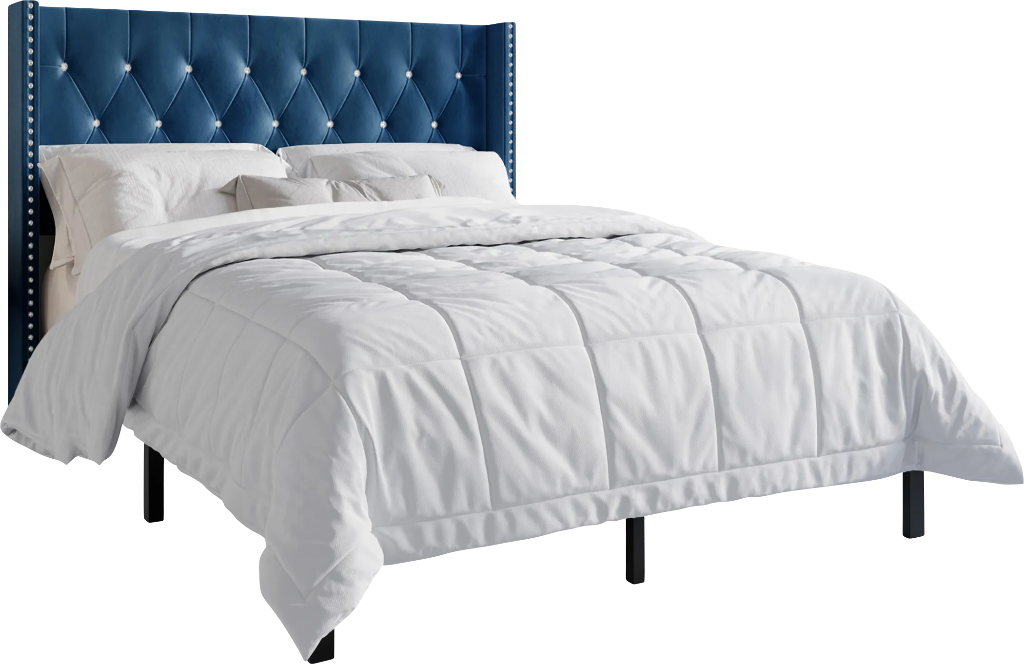Penroselane Blue Queen with 2 Nightstands - Thumbnail - Image 1