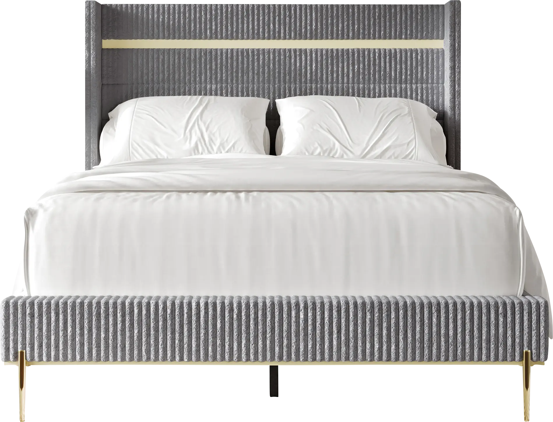 Lilypadway Gray Queen Bed