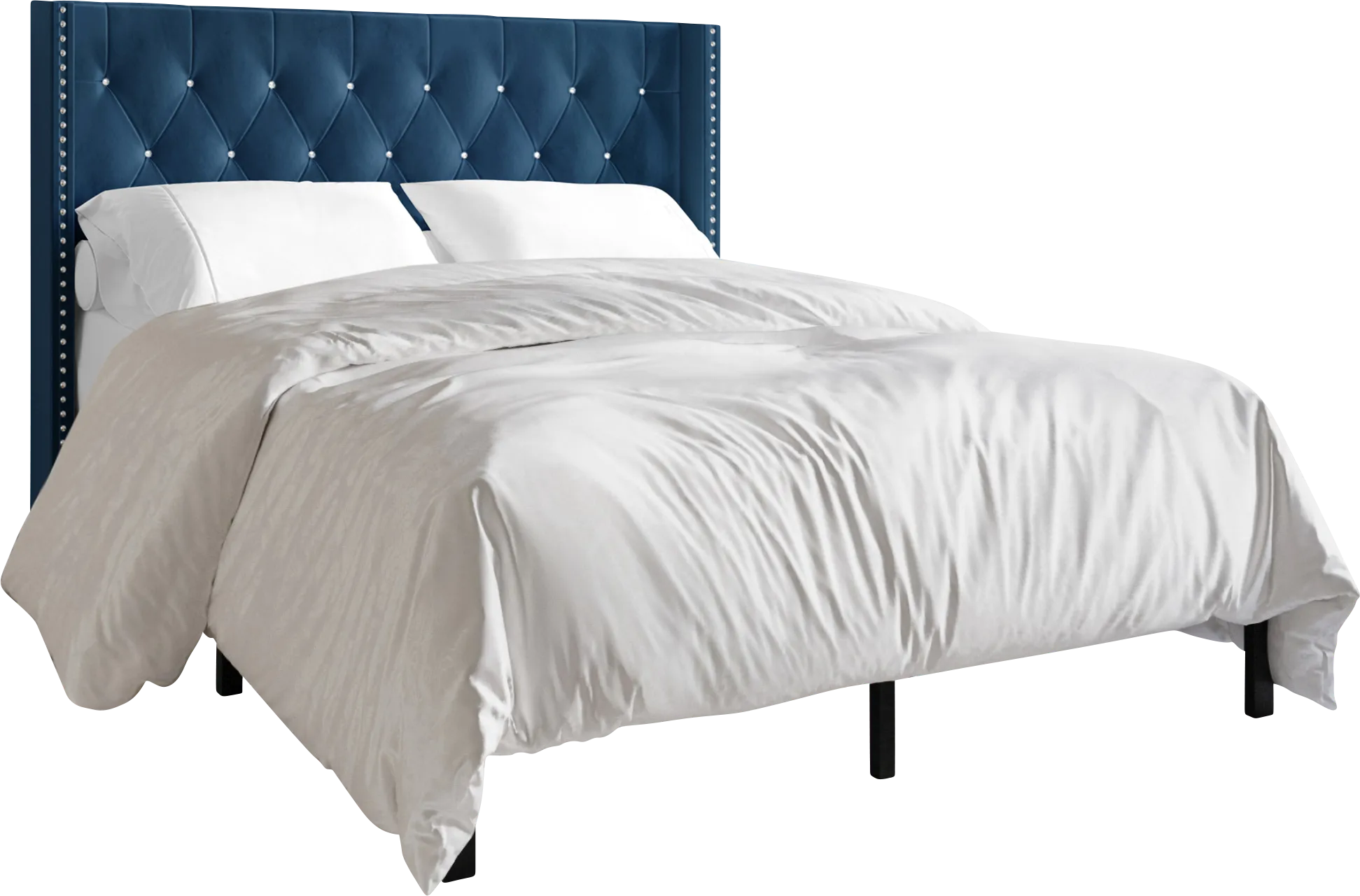Flaxavenue Blue Queen Bed - Thumbnail - Image 1