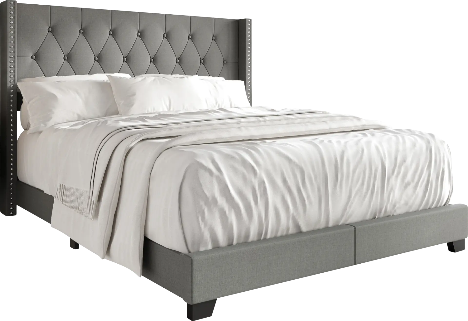 Vistalane Light Gray Queen Bed