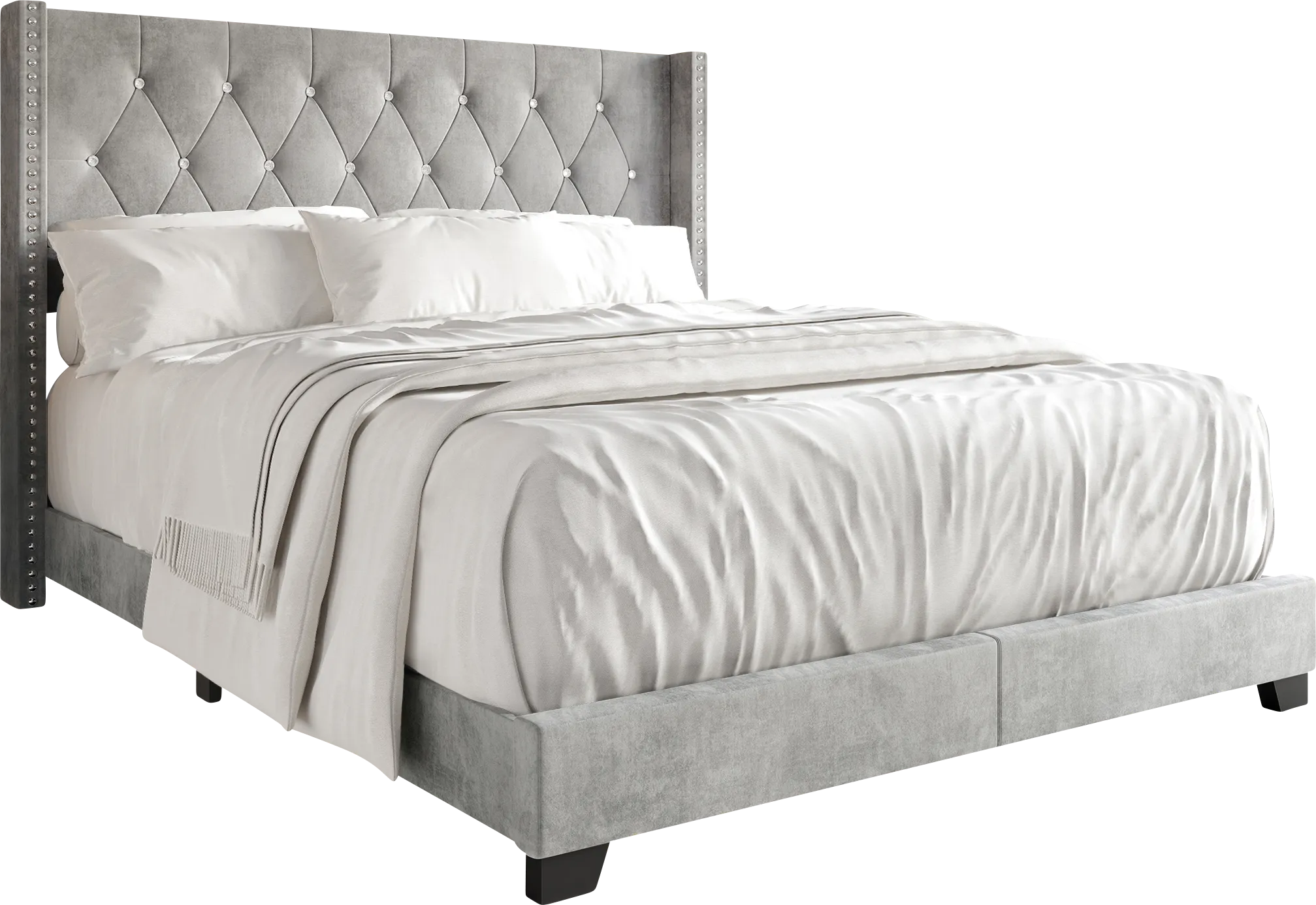 Vistalane Gray Queen Bed - Thumbnail - Image 1