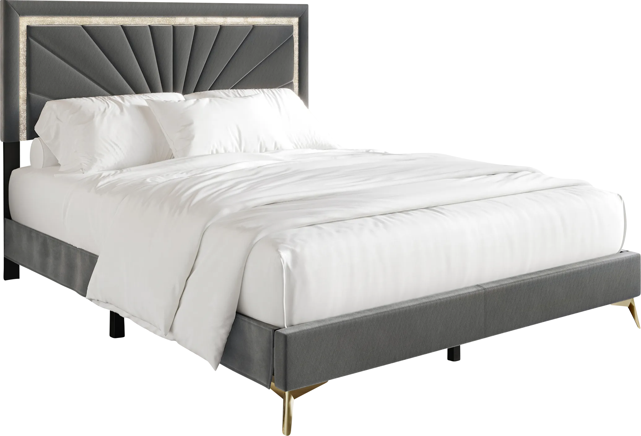 Locust Gray King Bed - Thumbnail - Image 1