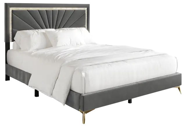 Locus Bed Locust Gray Wood King Bed | Rooms to Go