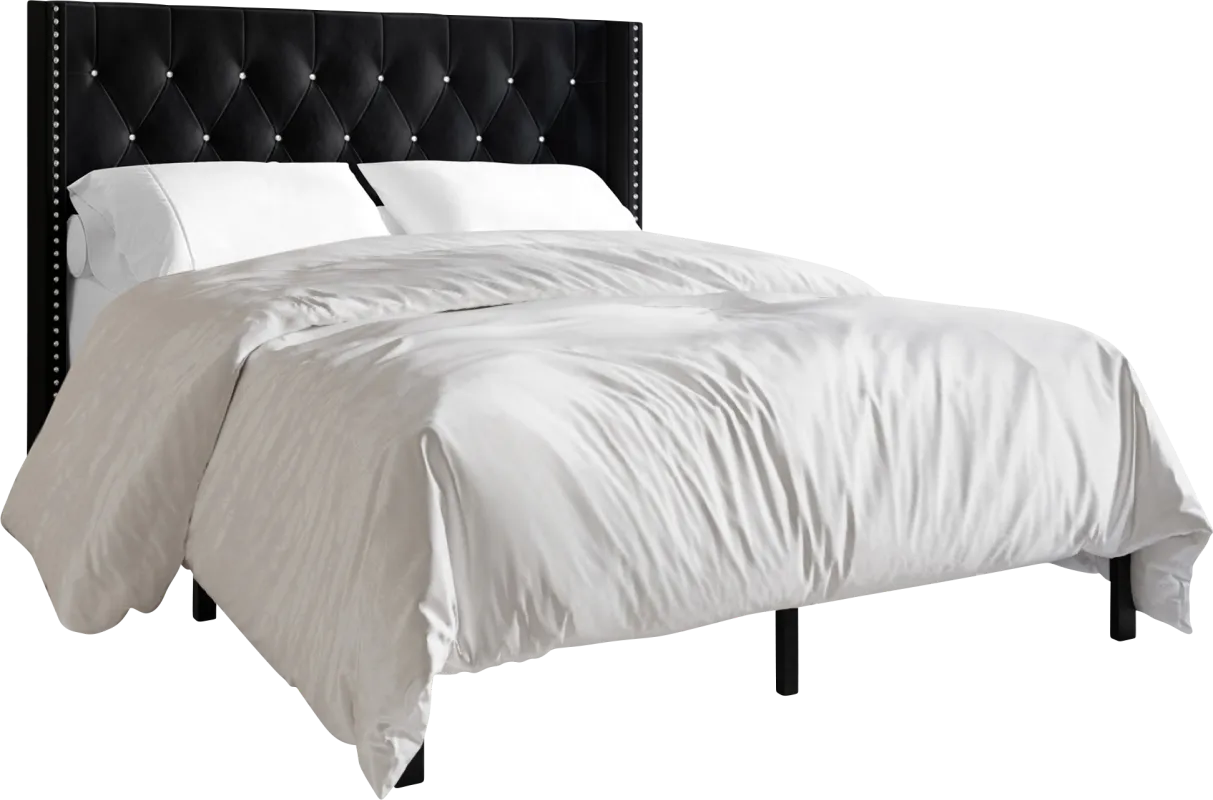 Flaxavenue Black King Bed
