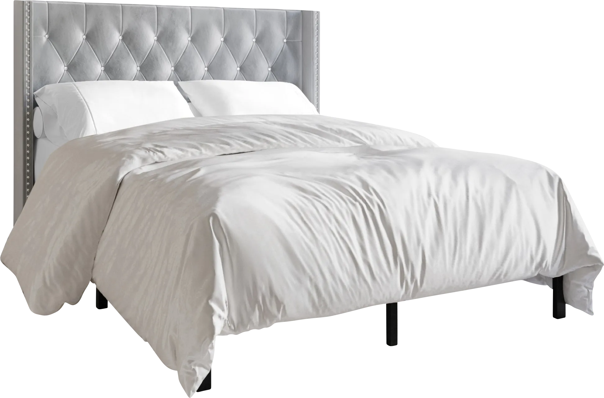 Flaxavenue Gray King Bed - Thumbnail - Image 1