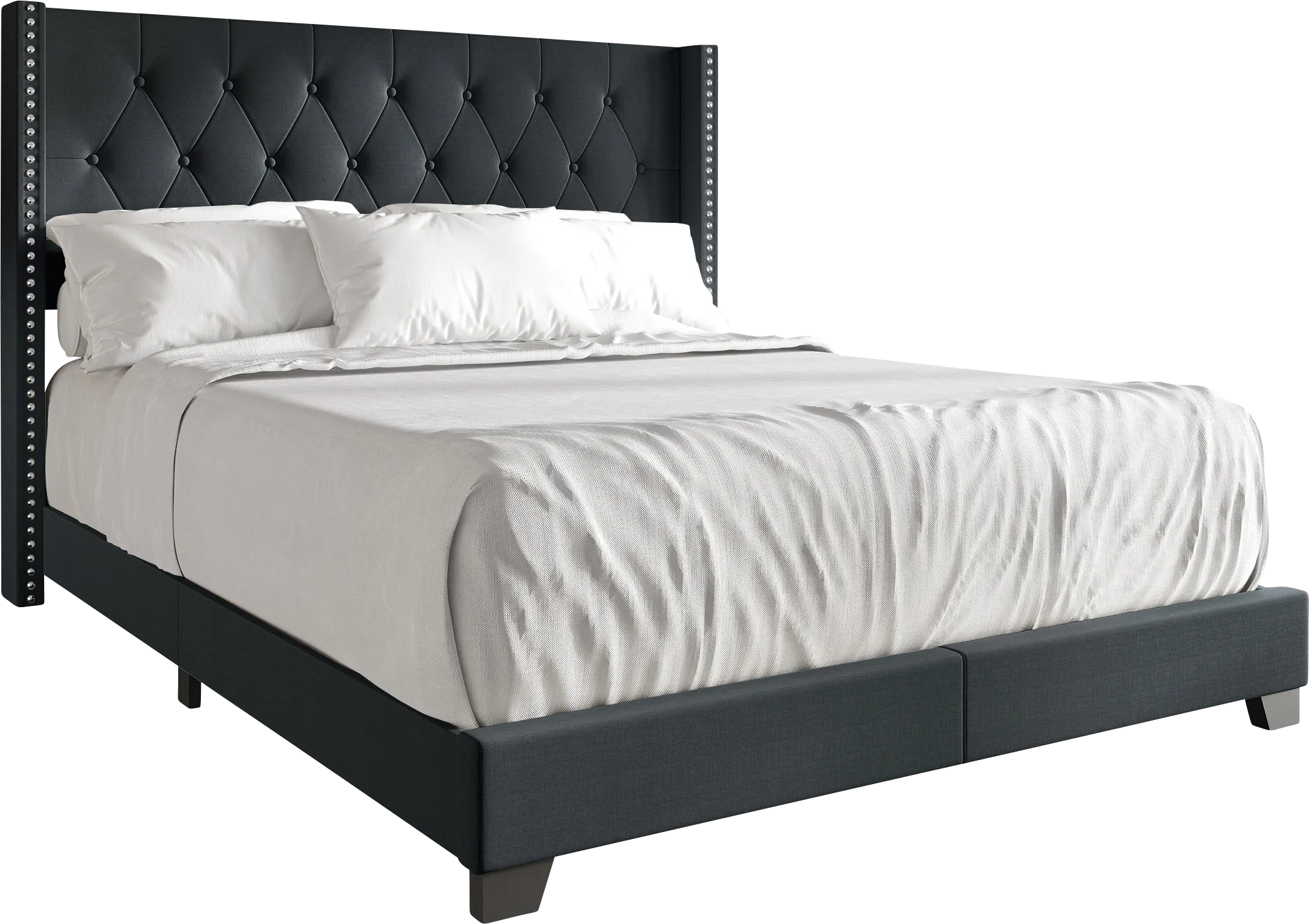 Vistalane Dark Charcoal King Bed - Thumbnail - Image 1