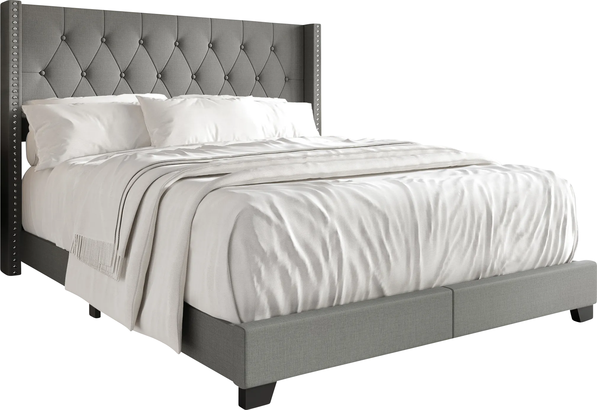 Vistalane Light Gray King Bed - Thumbnail - Image 1