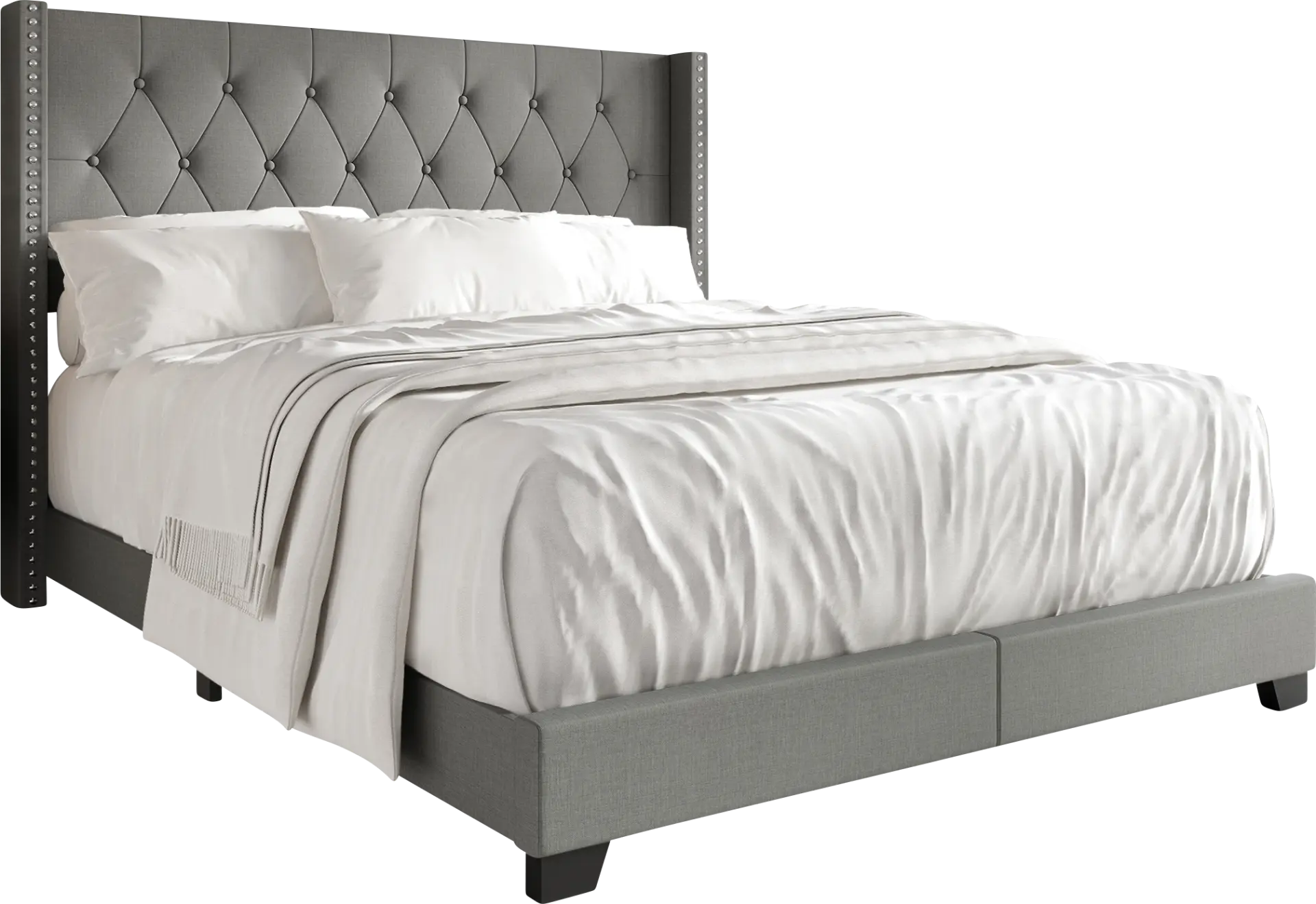 Vistalane Light Gray King Bed