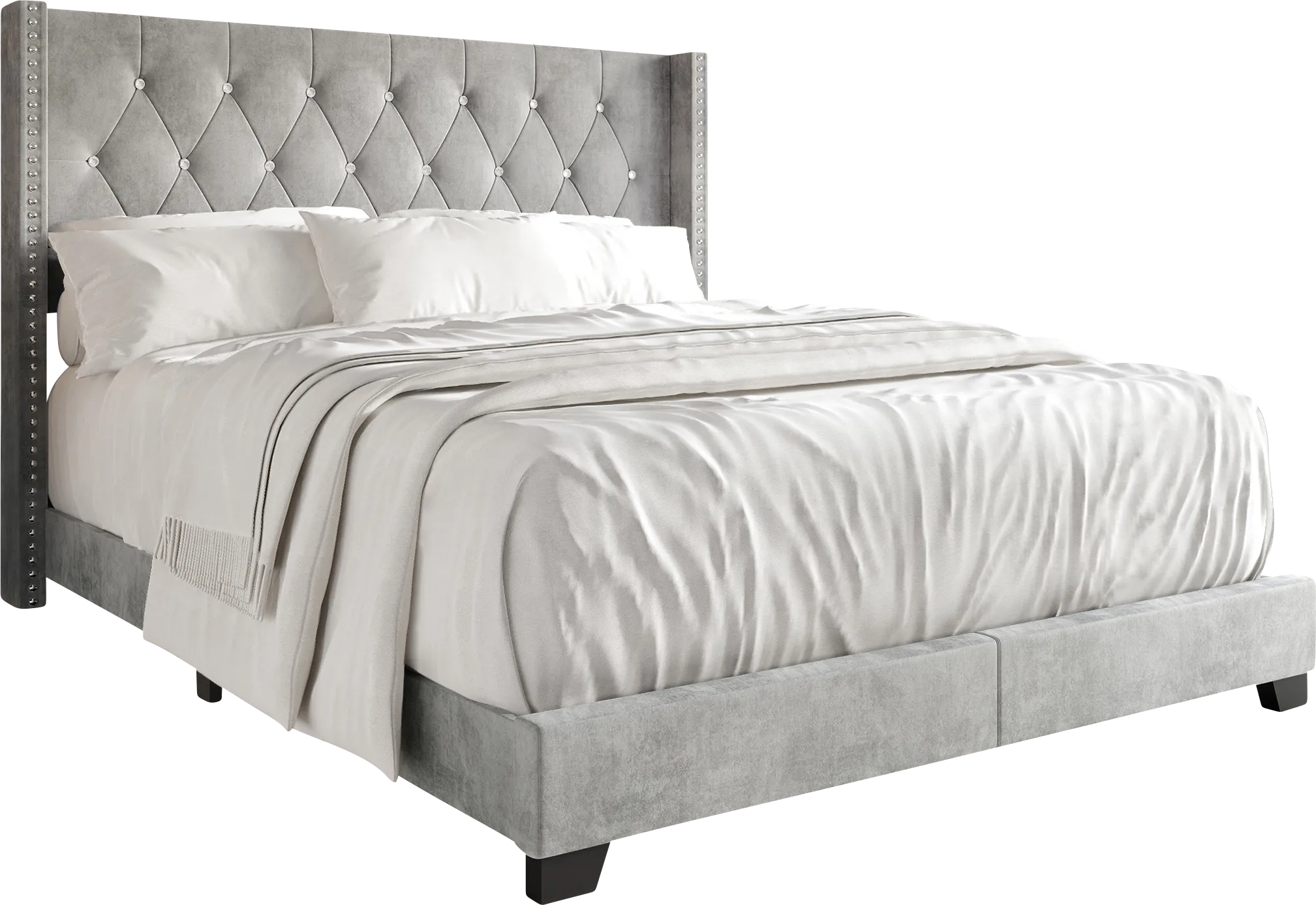Vitalane Gray King Bed - Thumbnail - Image 1