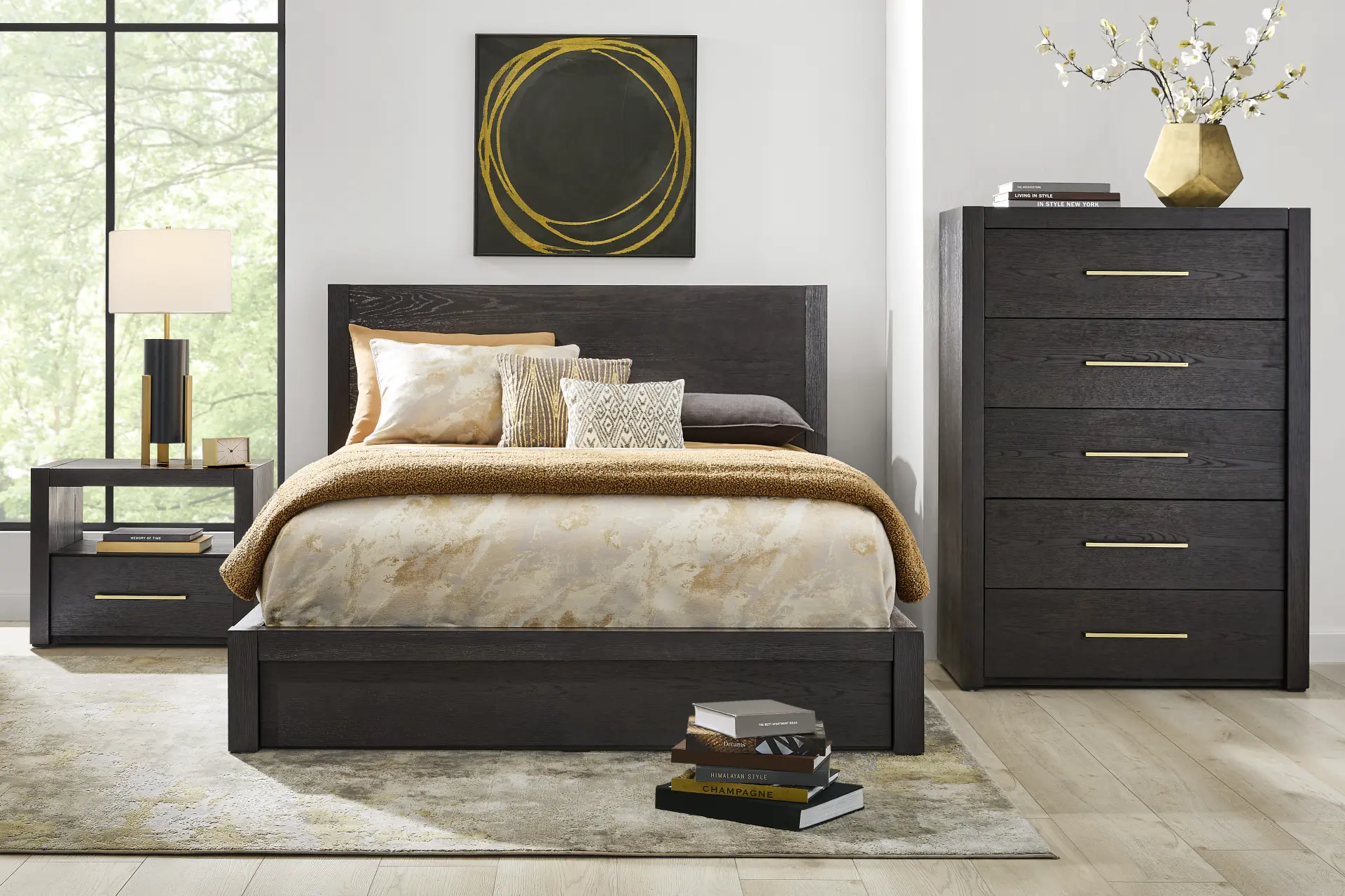 Townbrook Ebony 5 Pc Queen Panel Bedroom