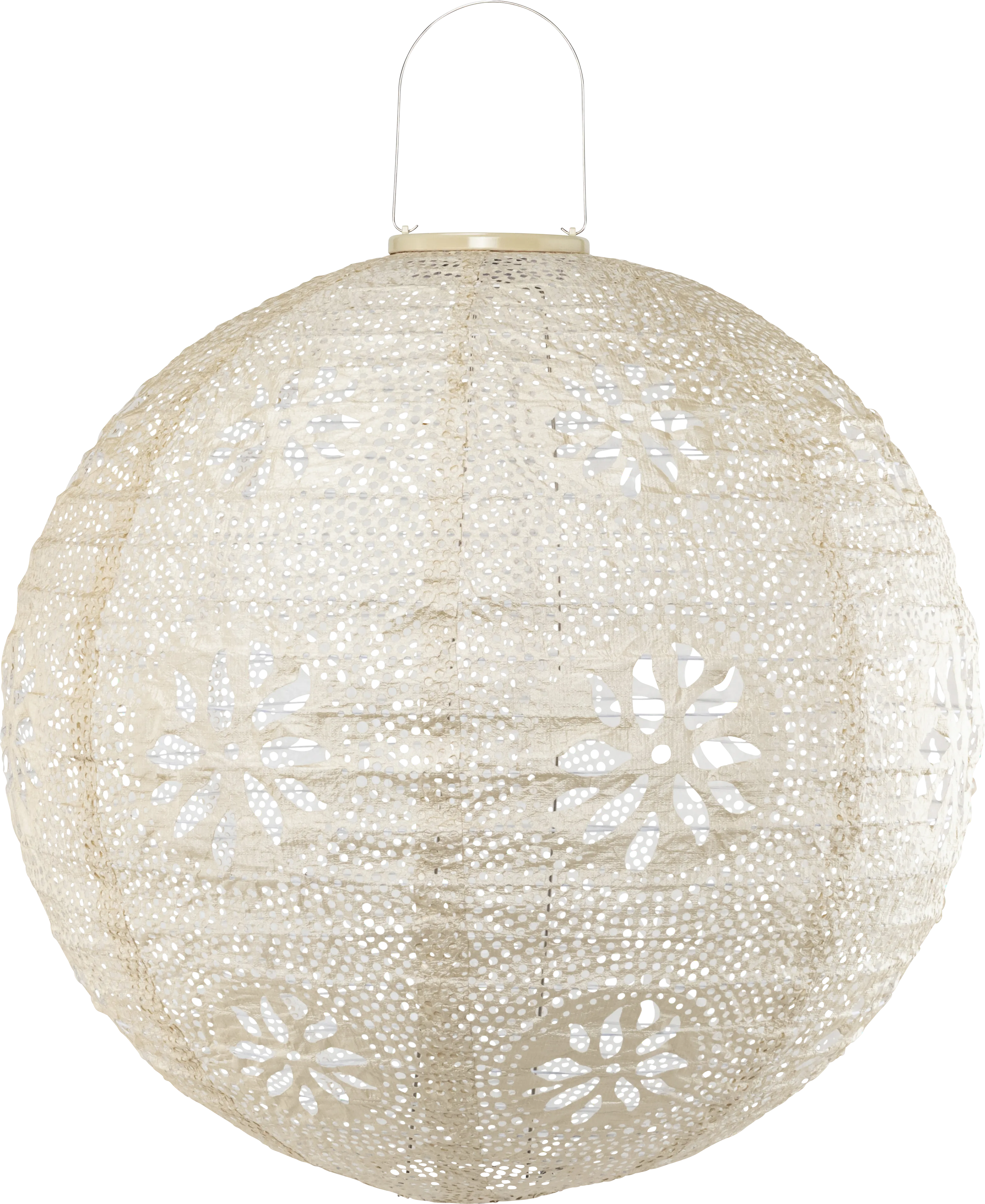 Zephyra Beige Outdoor Solar Lantern - Thumbnail - Image 1