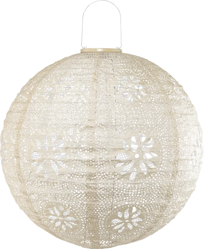 Zephyra Beige Outdoor Solar Lantern