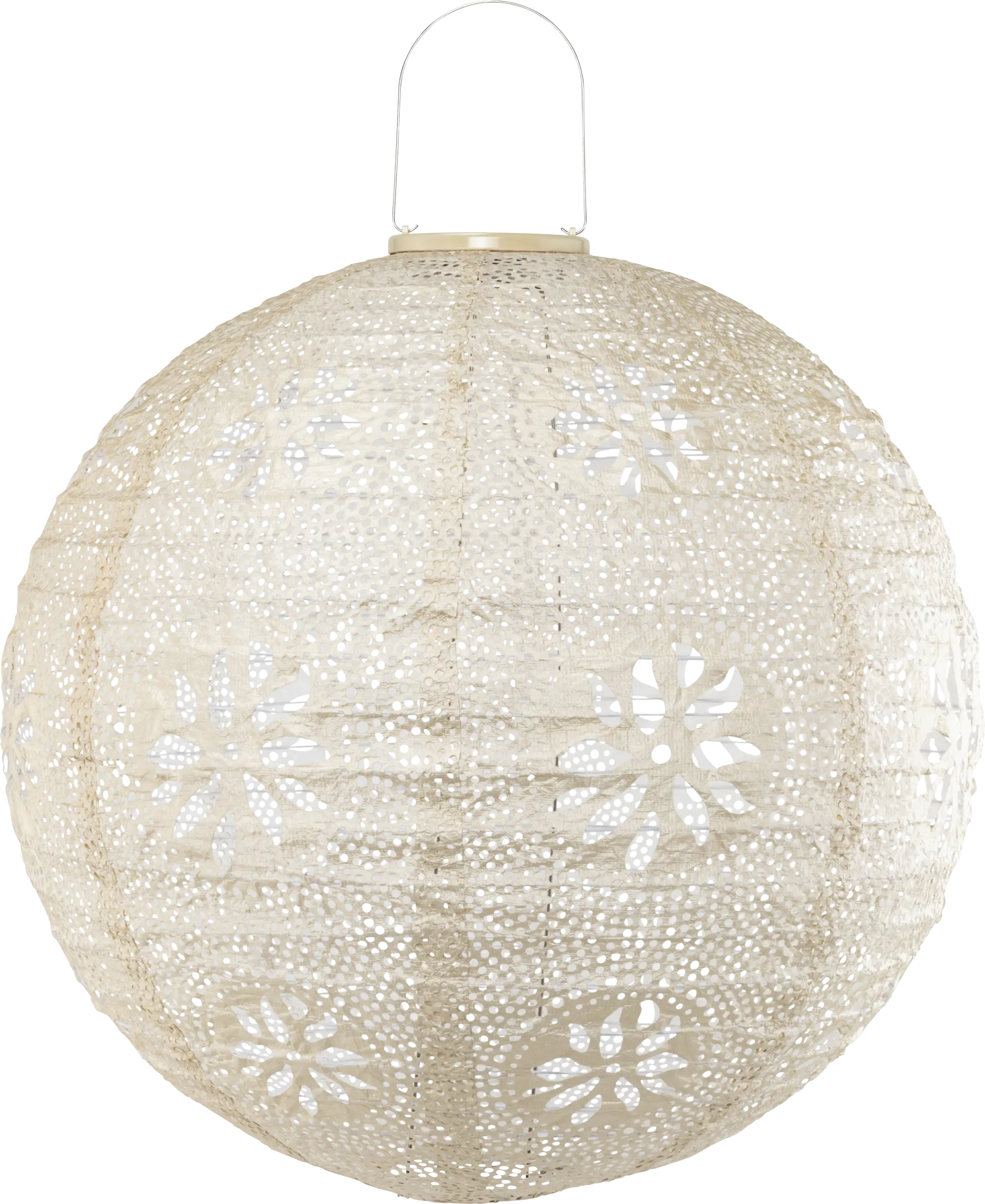 Zephyra Beige Outdoor Solar Lantern