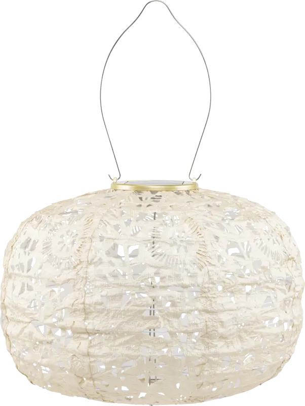Miya Beige Outdoor Solar Lantern