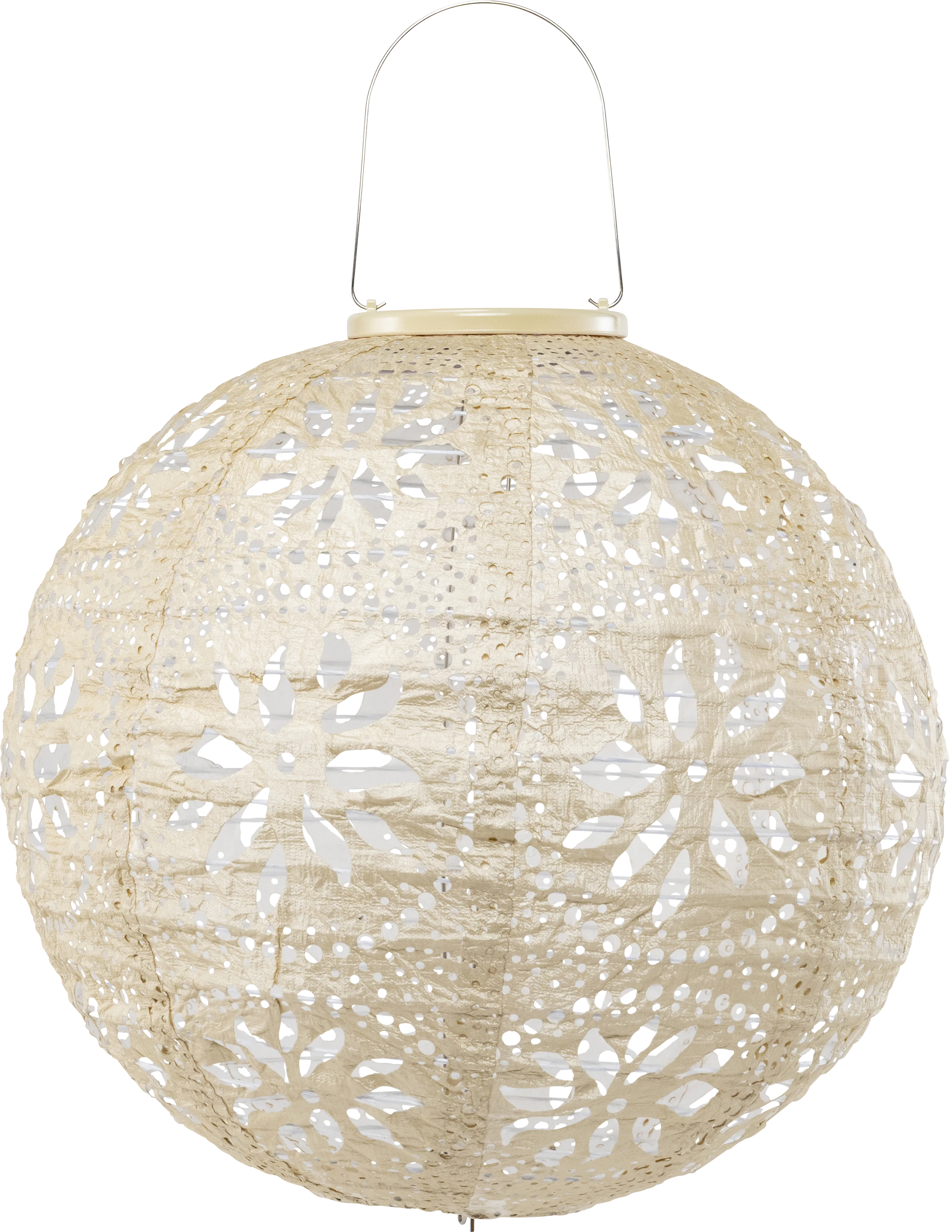 Thalassa Beige Outdoor Solar Lantern - Thumbnail - Image 1
