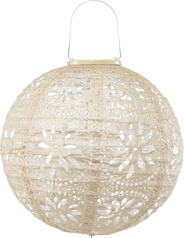 Thalassa Beige Outdoor Solar Lantern